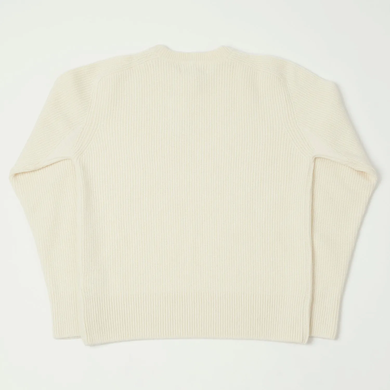 Merz b. Schwanen 'Good Basics' Wool Cashmere Ribbed Knit Pullover - Nature sold by Son of a Stag product image thumbnail 5