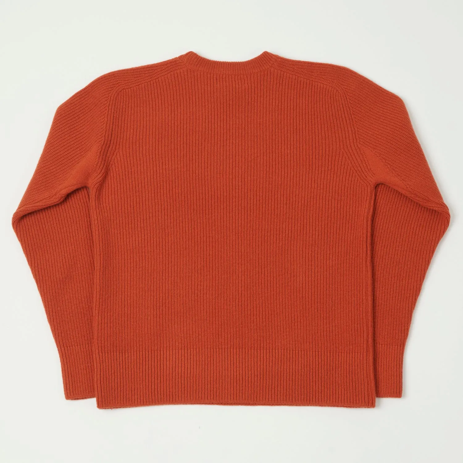 Merz b. Schwanen 'Good Basics' Wool Cashmere Ribbed Knit Pullover - Rust sold by Son of a Stag product image thumbnail 5