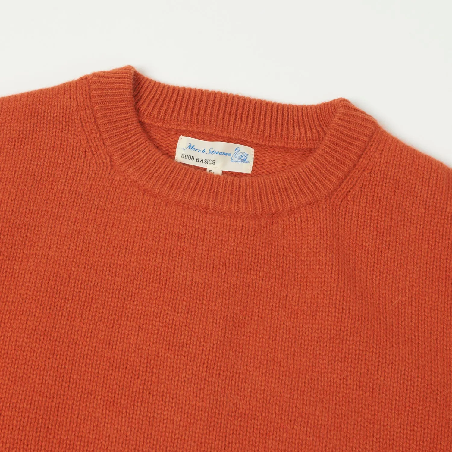Merz b. Schwanen 'Good Basics' Wool Cashmere Knit Pullover - Rust sold by Son of a Stag product image thumbnail 2