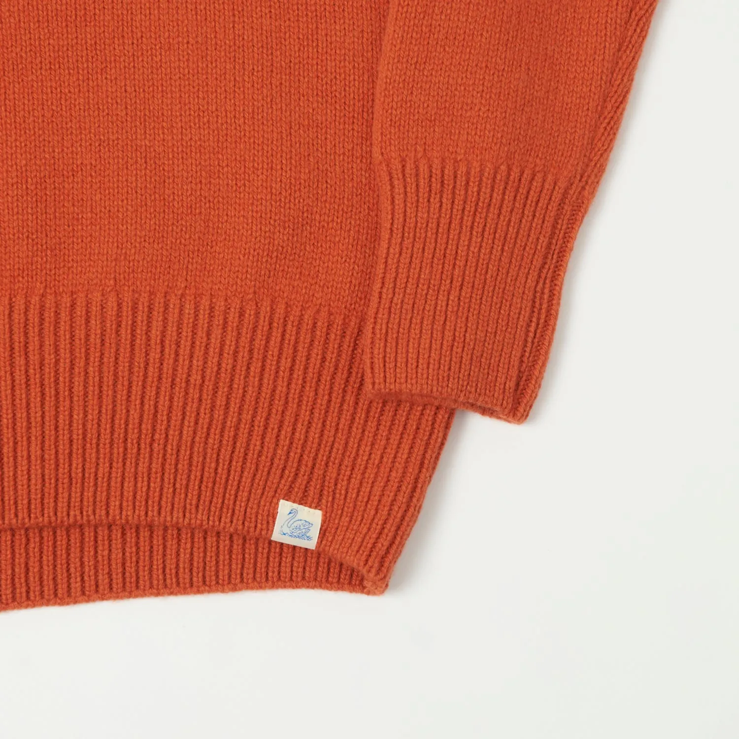 Merz b. Schwanen 'Good Basics' Wool Cashmere Knit Pullover - Rust sold by Son of a Stag product image thumbnail 4