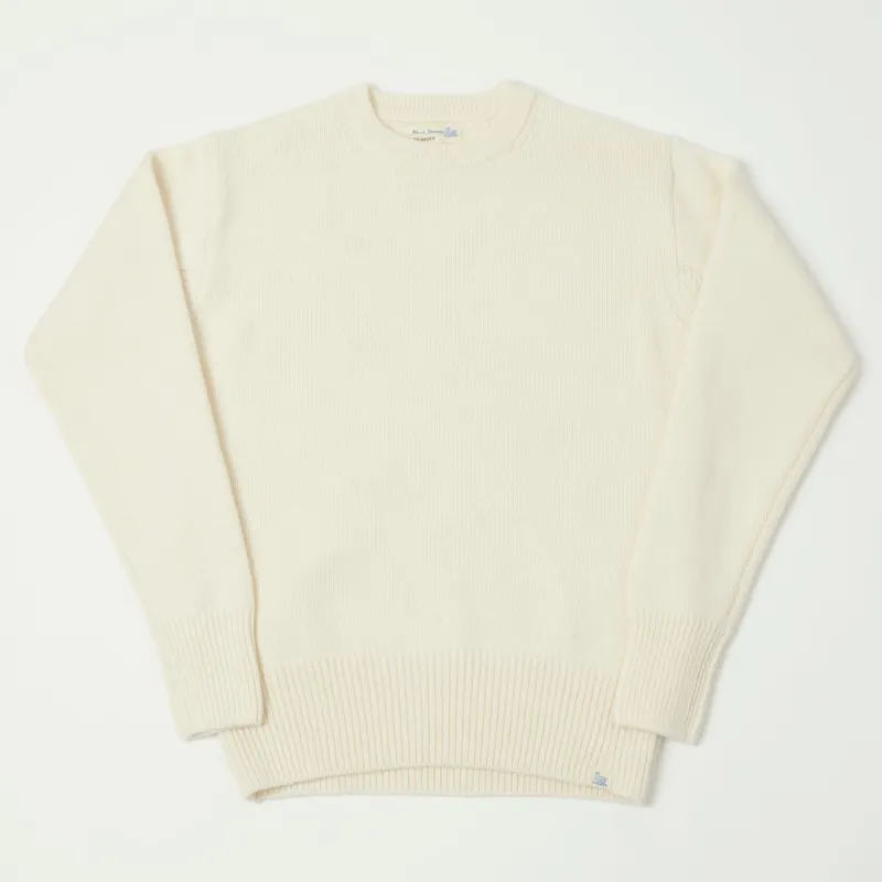Merz b. Schwanen 'Good Basics' Wool Cashmere Knit Pullover - Nature sold by Son of a Stag