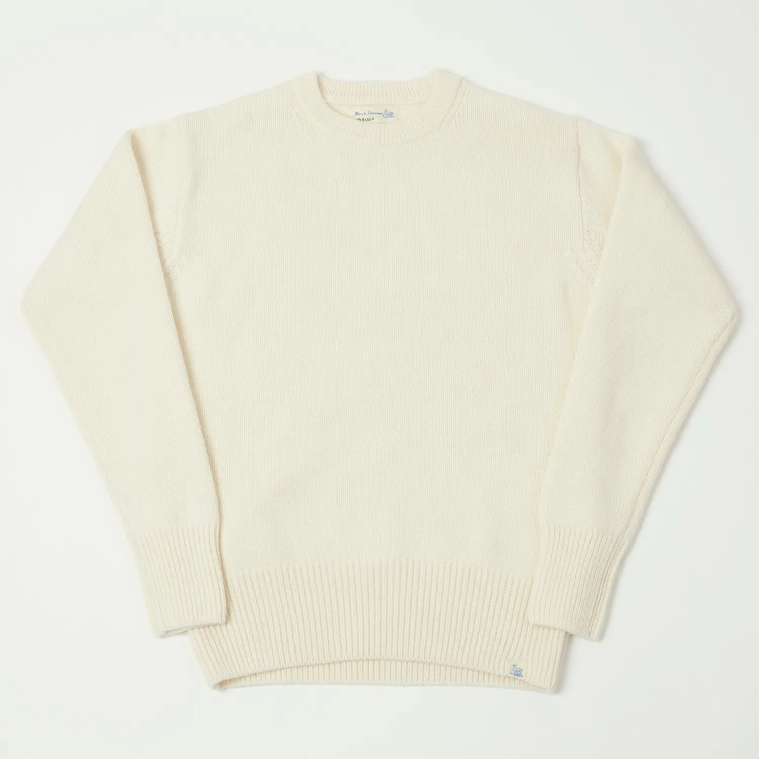 Merz b. Schwanen 'Good Basics' Wool Cashmere Knit Pullover - Nature sold by Son of a Stag
