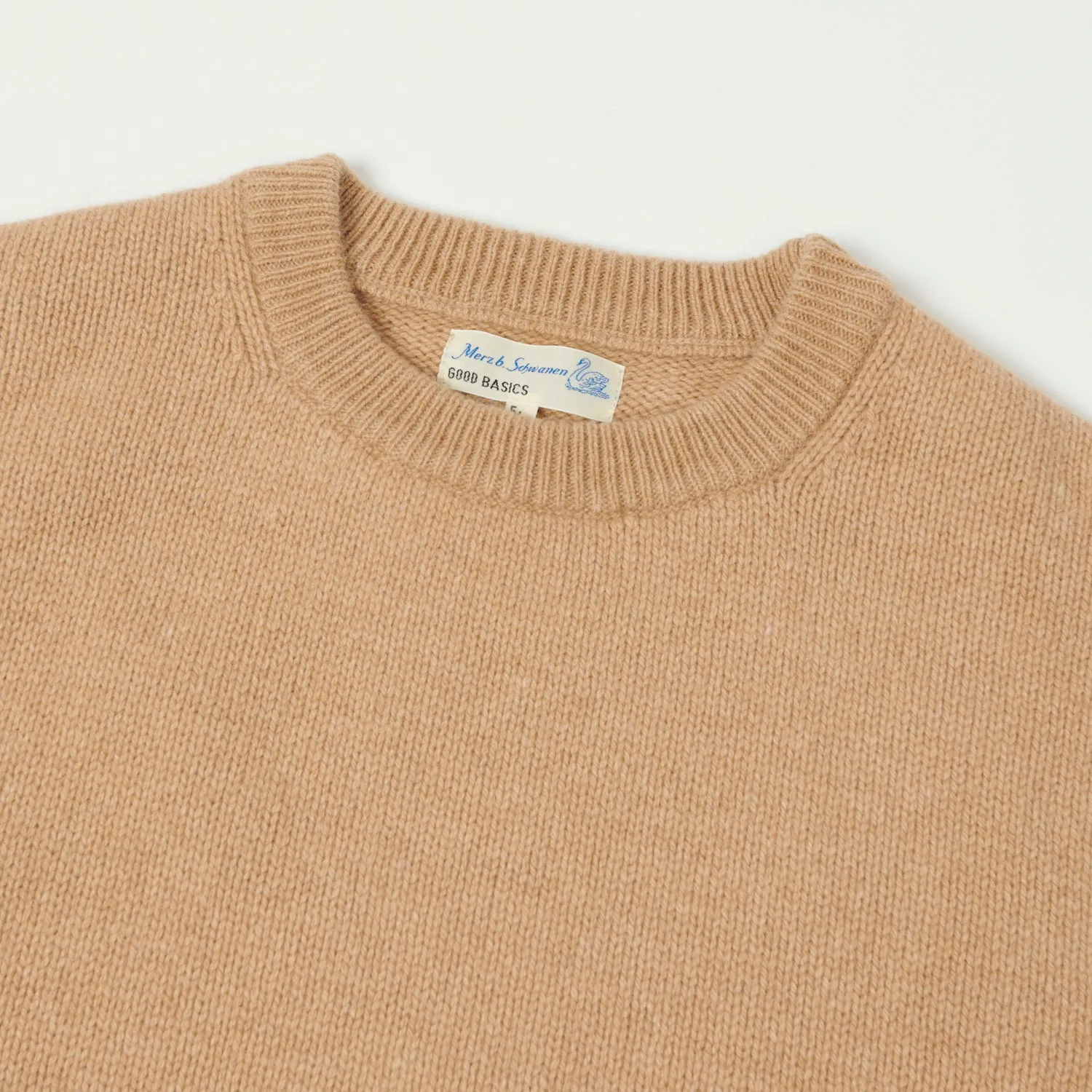 Merz b. Schwanen 'Good Basics' Wool Cashmere Knit Pullover - Toffee sold by Son of a Stag product image thumbnail 2