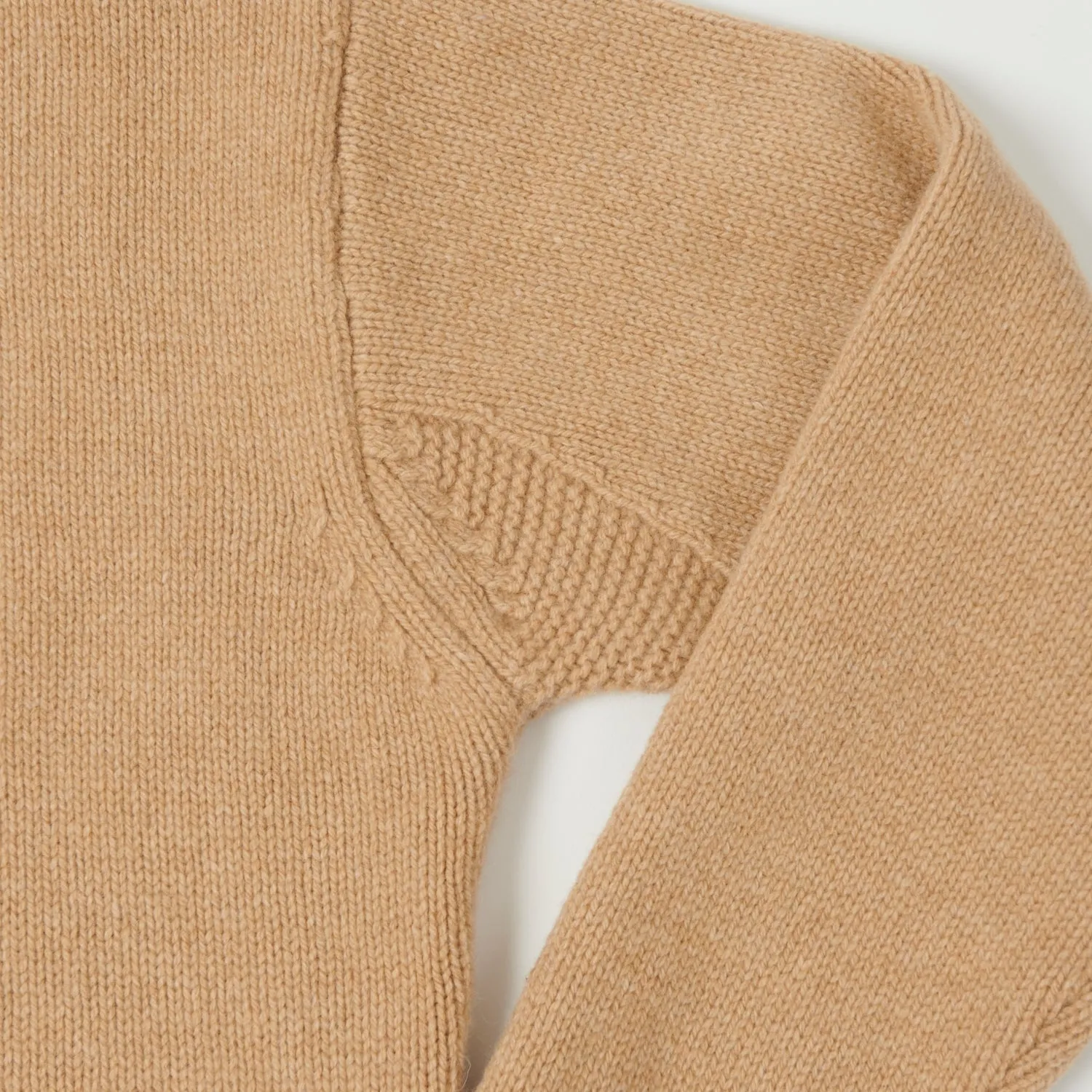 Merz b. Schwanen 'Good Basics' Wool Cashmere Knit Pullover - Toffee sold by Son of a Stag product image thumbnail 4