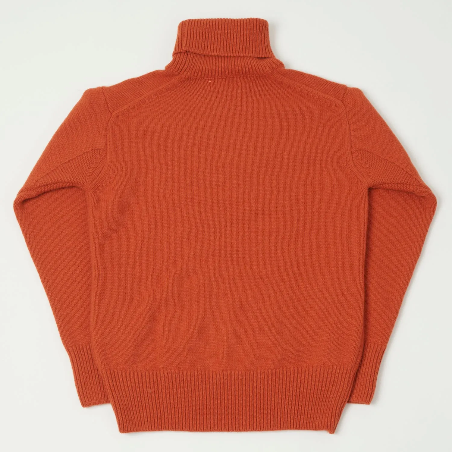 Merz b. Schwanen 'Good Basics' Wool Cashmere Knit Turtleneck - Rust sold by Son of a Stag product image thumbnail 5