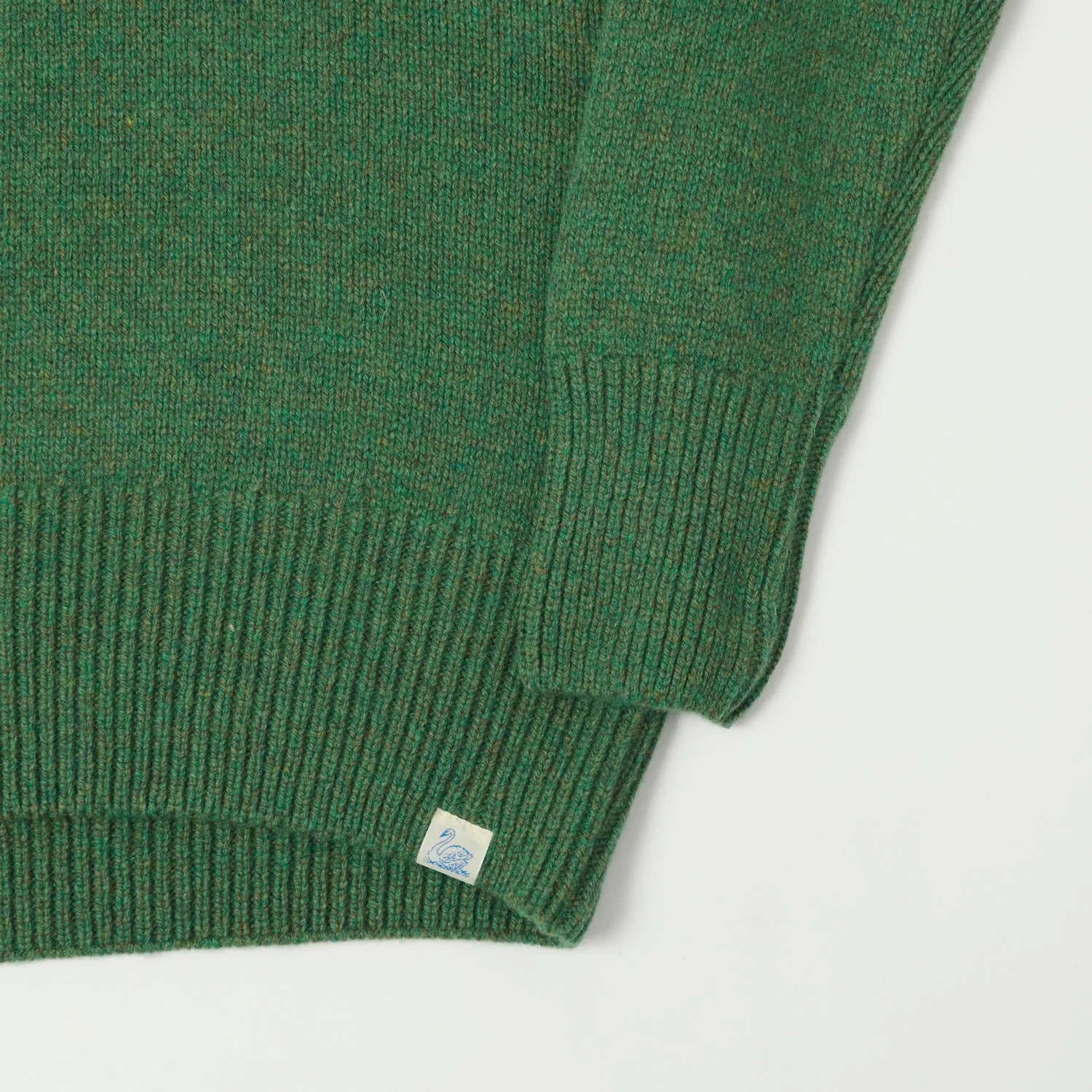 Merz b. Schwanen 'Good Basics' Wool Cashmere Knit Turtleneck - Moss Green sold by Son of a Stag product image thumbnail 3