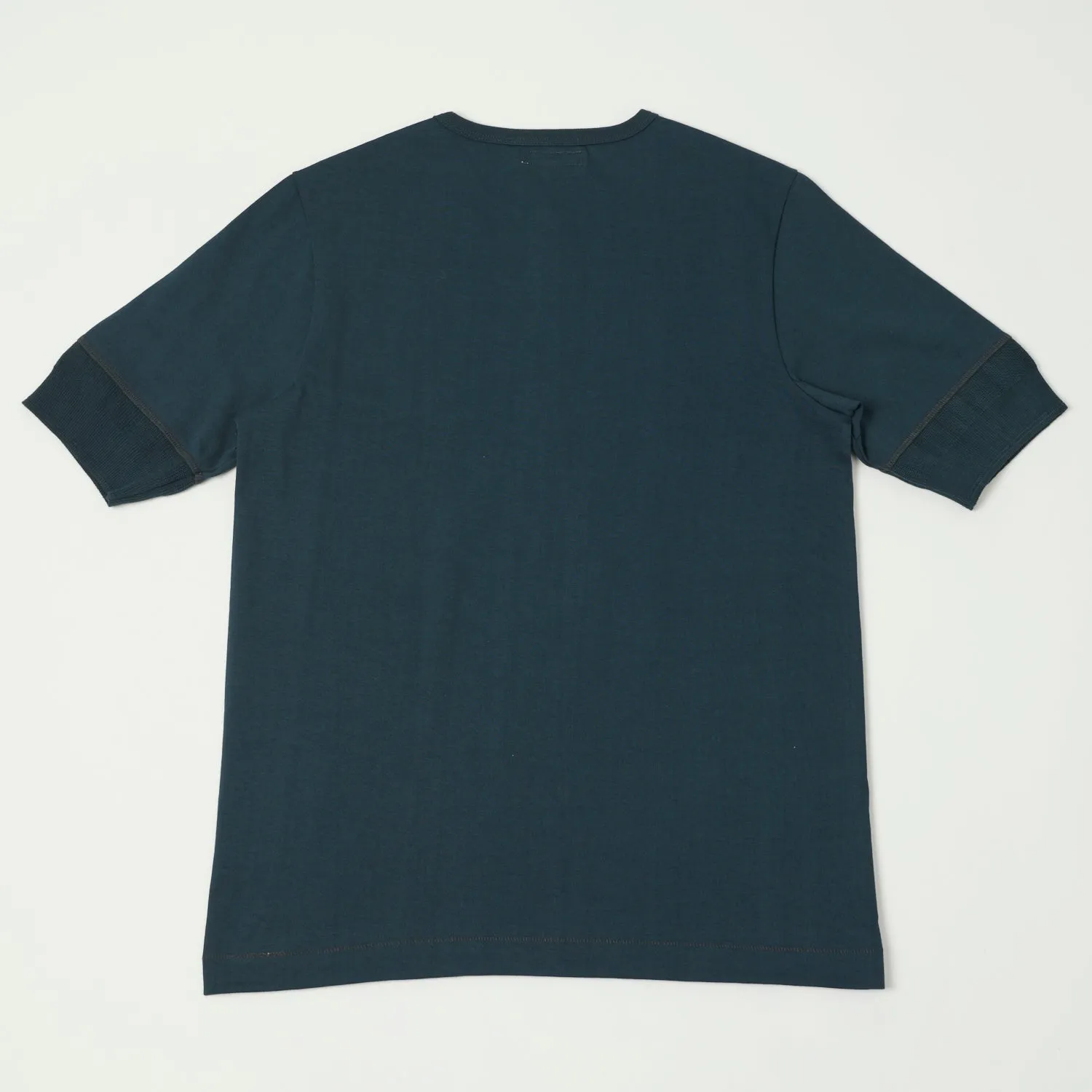 Merz b. Schwanen 207 Short Sleeve Henley - Mineral Blue sold by Son of a Stag product image thumbnail 4