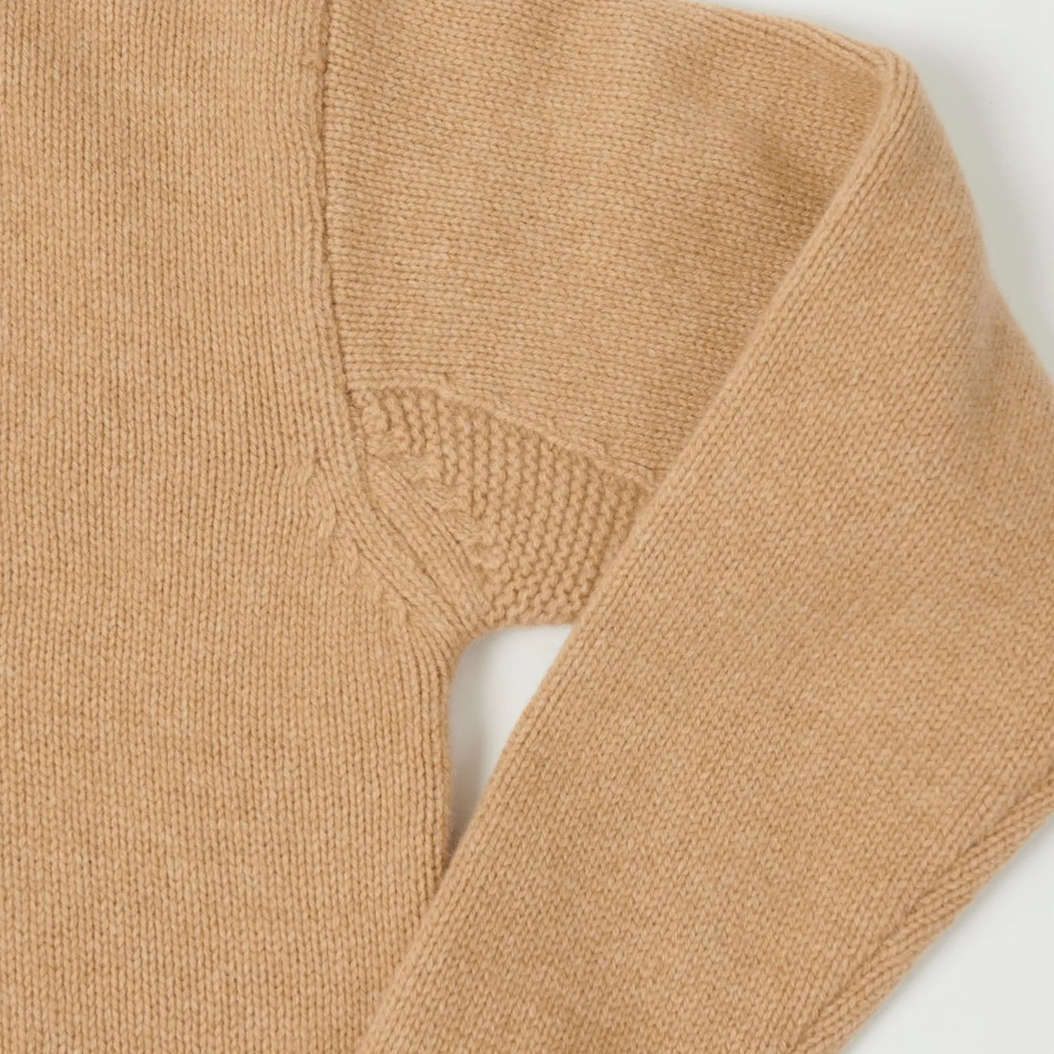 Merz b. Schwanen 'Good Basics' Wool Cashmere Knit Turtleneck - Toffee sold by Son of a Stag product image thumbnail 4
