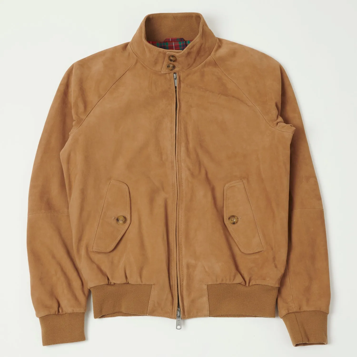 Baracuta G9 Suede Harrington Jacket - Tobacco sold by Son of a Stag