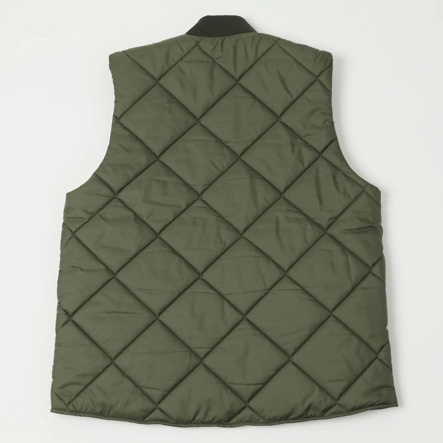 Lavenham Big Quilt Bomber Gilet - Olive Green sold by Son of a Stag product image thumbnail 3