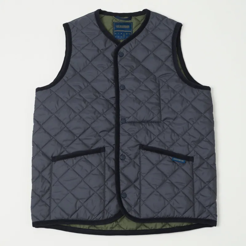 Lavenham Thornham Quilted Gilet - Suffolk Navy/Olive Green sold by Son of a Stag