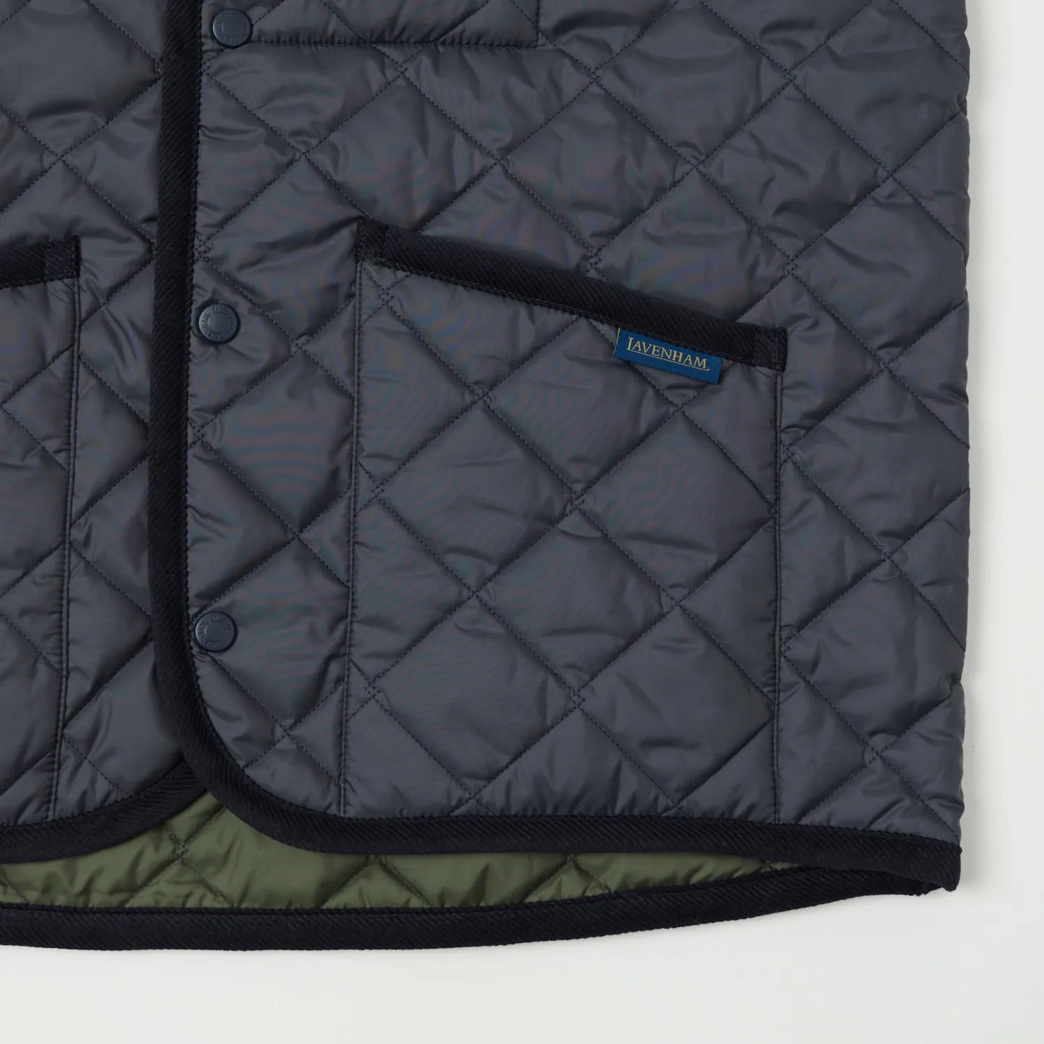 Lavenham Thornham Quilted Gilet - Suffolk Navy/Olive Green sold by Son of a Stag product image thumbnail 4
