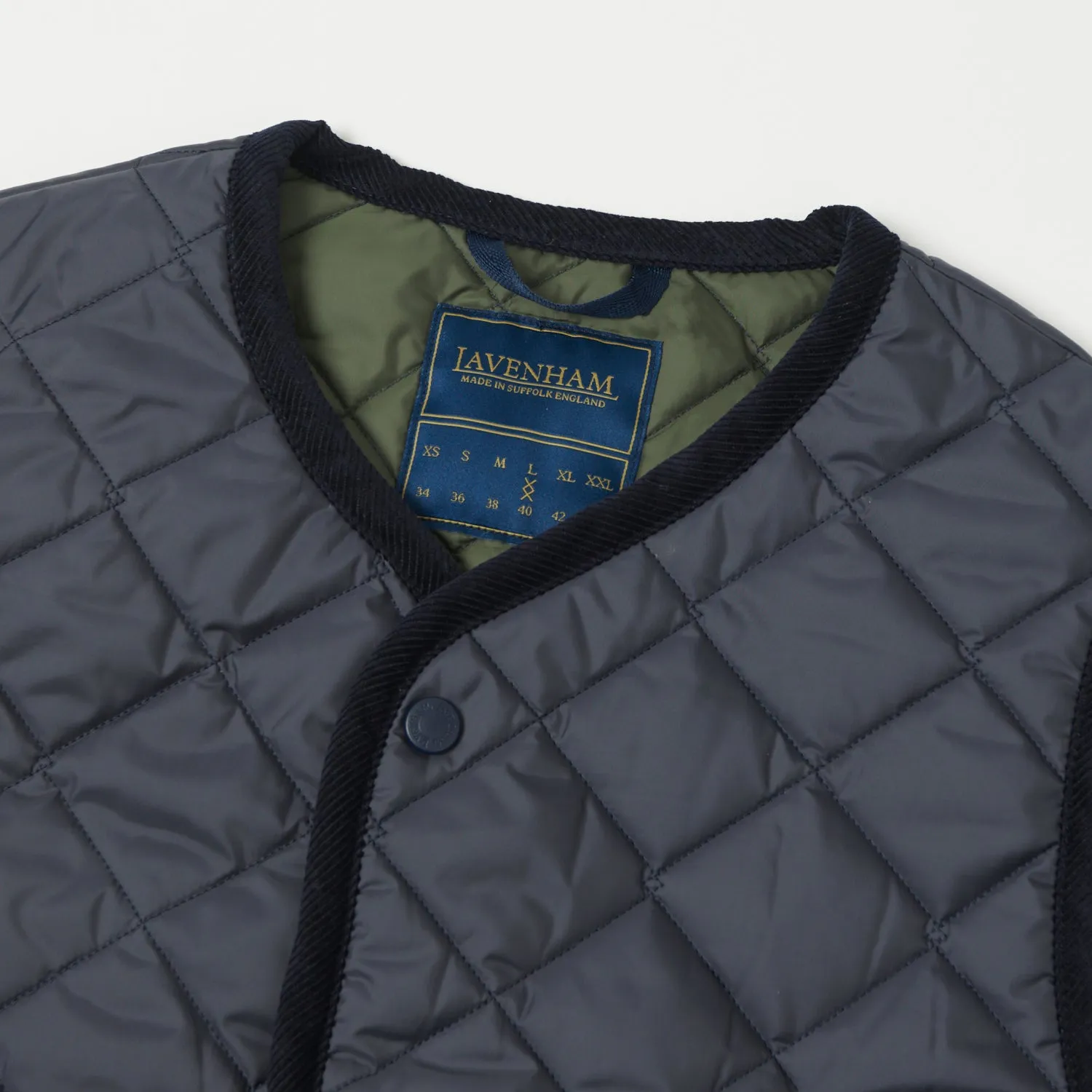 Lavenham Thornham Quilted Gilet - Suffolk Navy/Olive Green sold by Son of a Stag product image thumbnail 2