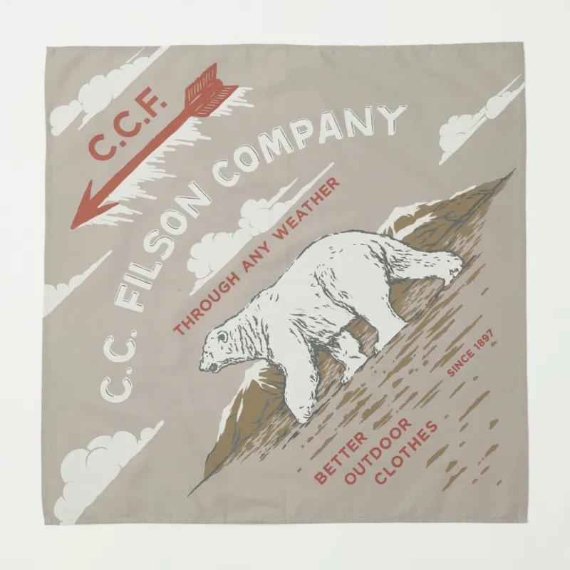 Filson Polar Bear Bandana - Light Grey sold by Son of a Stag