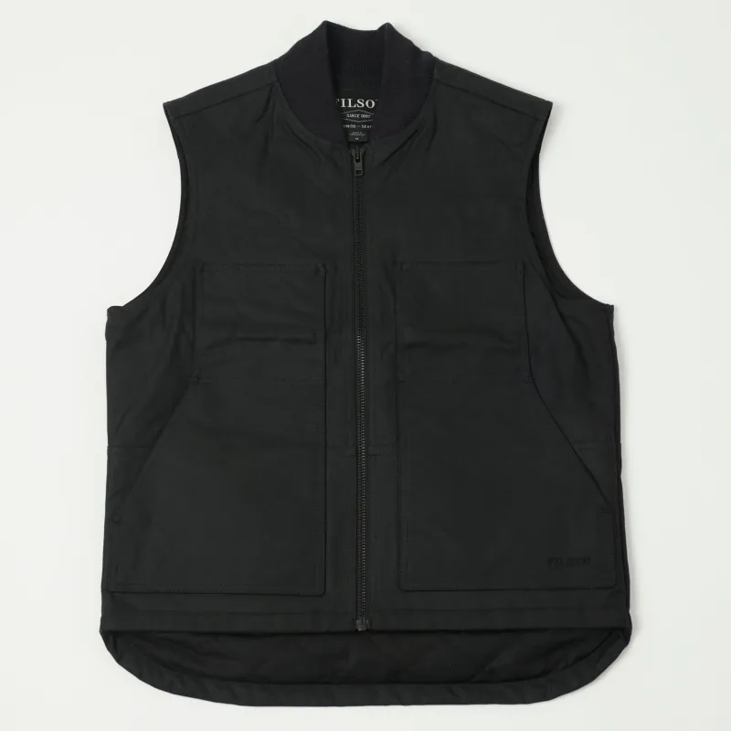 Filson Tin Cloth Insulated Work Vest - Black sold by Son of a Stag