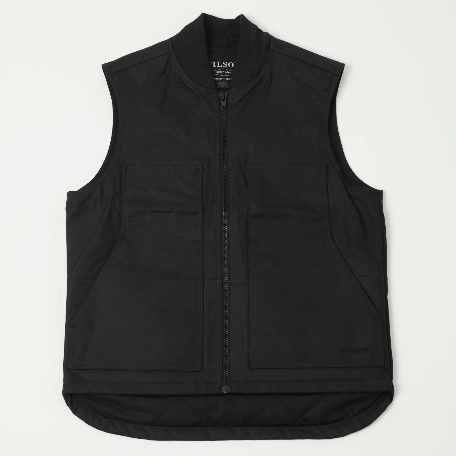 Filson Tin Cloth Insulated Work Vest - Black sold by Son of a Stag