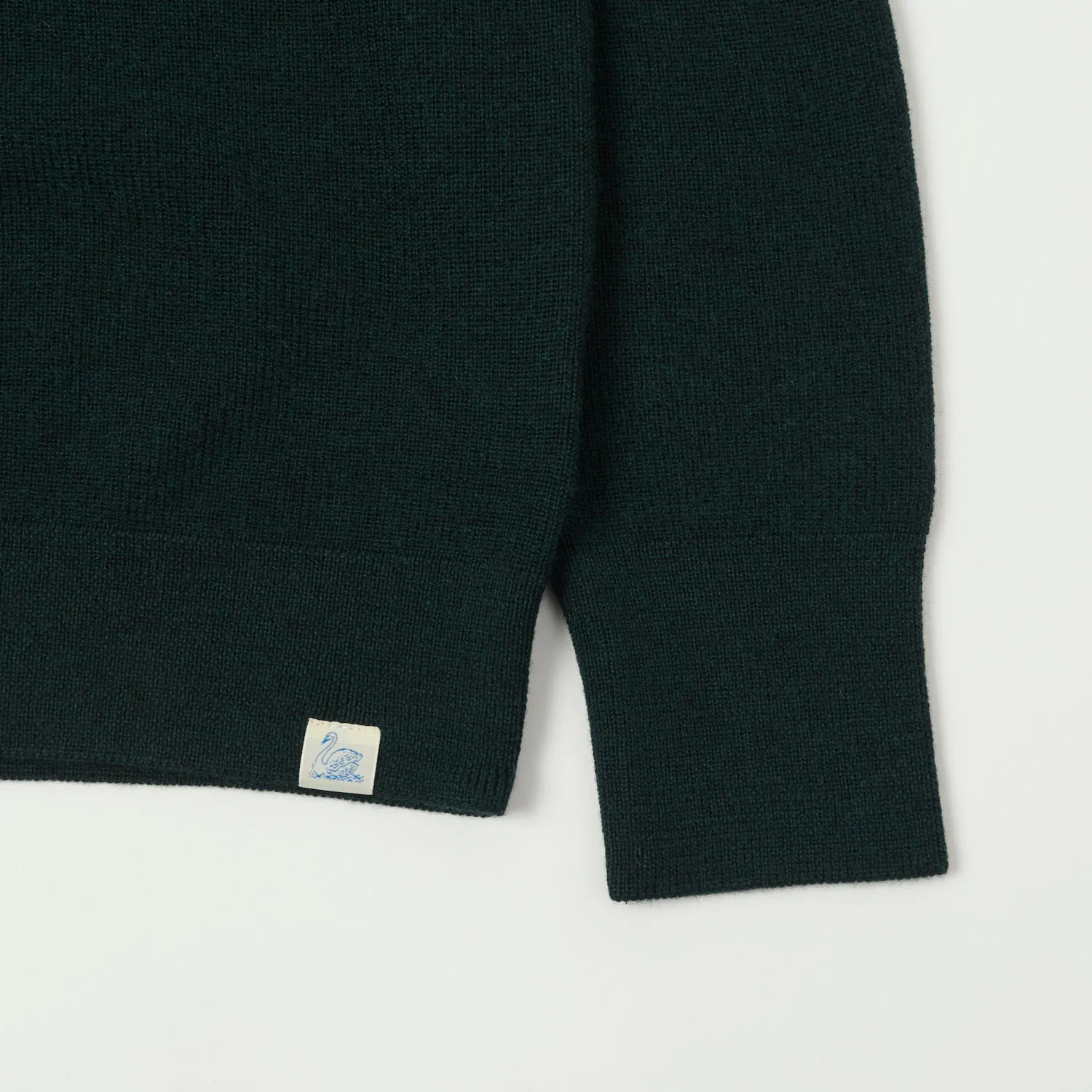 Merz b. Schwanen 'Good Basics' Merino Wool Quarter Zip Sweater - Dark Teal sold by Son of a Stag product image thumbnail 4
