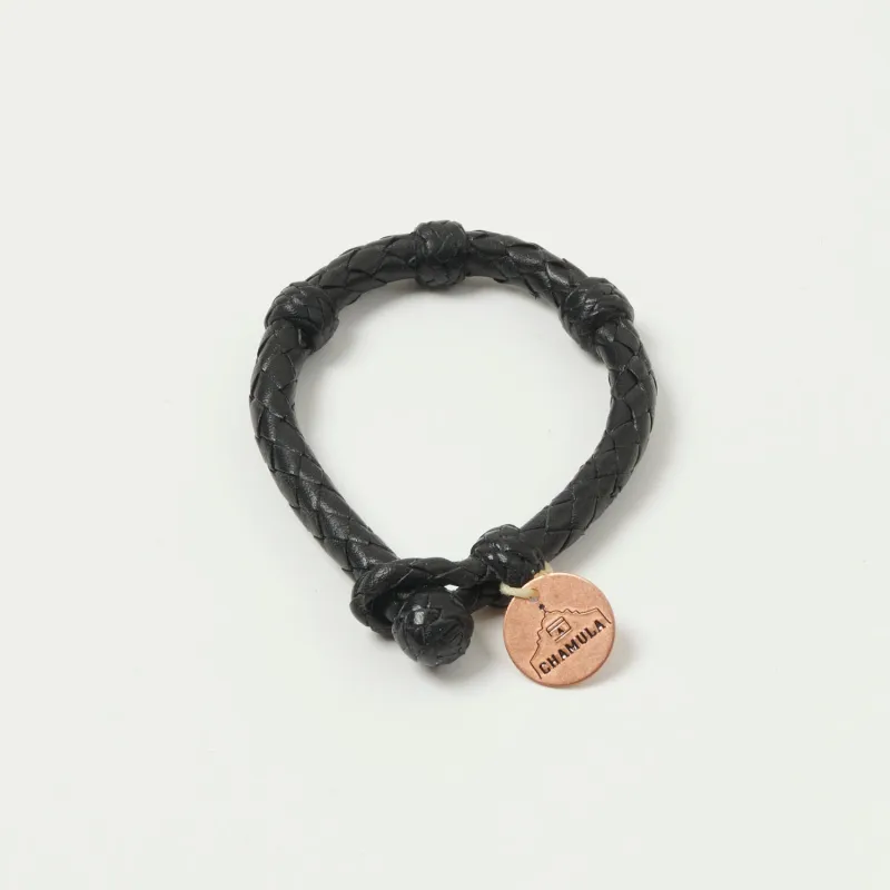 Chamula Round Leather Bracelet - Black sold by Son of a Stag