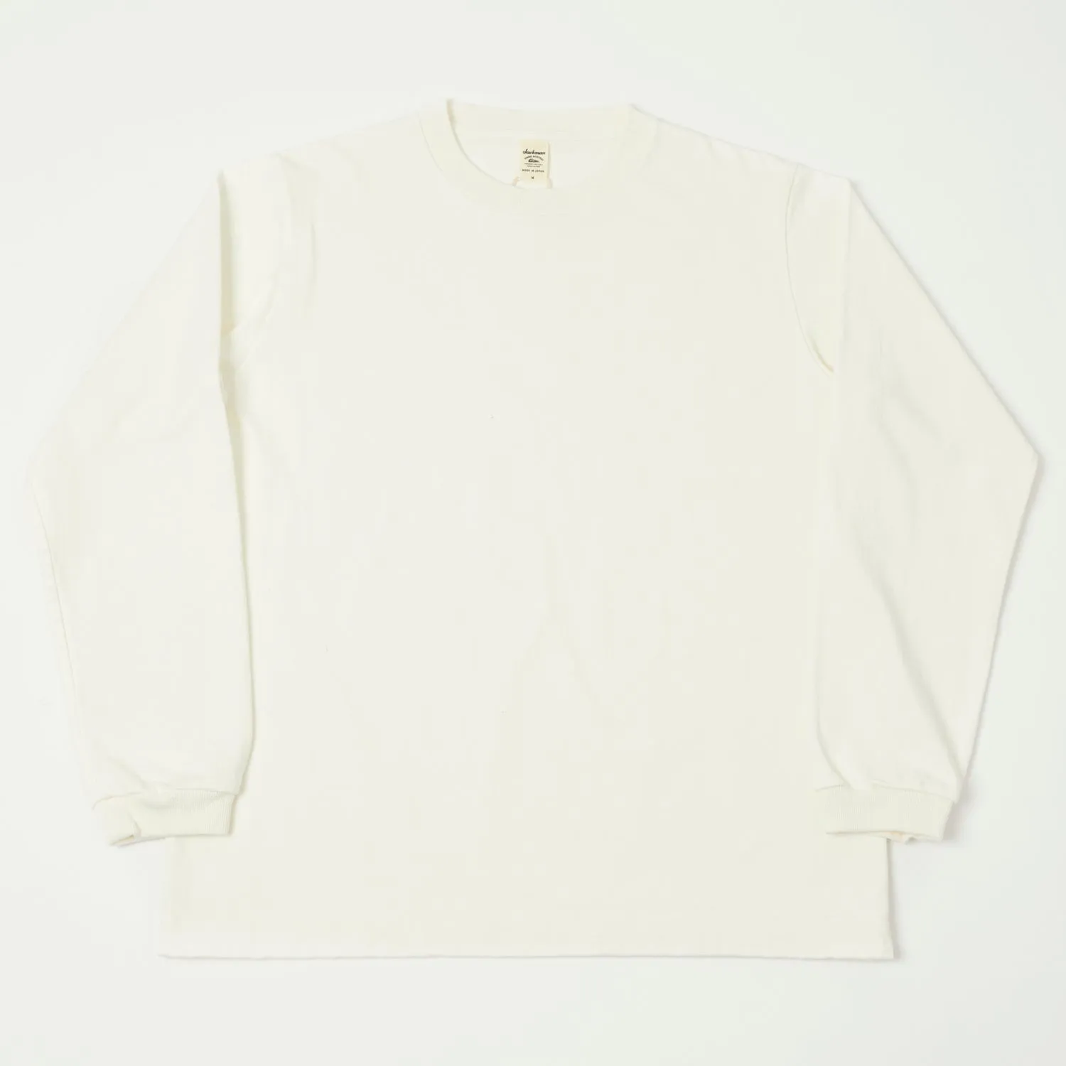 Jackman Long Sleeve Dotsume T-Shirt - Off White sold by Son of a Stag