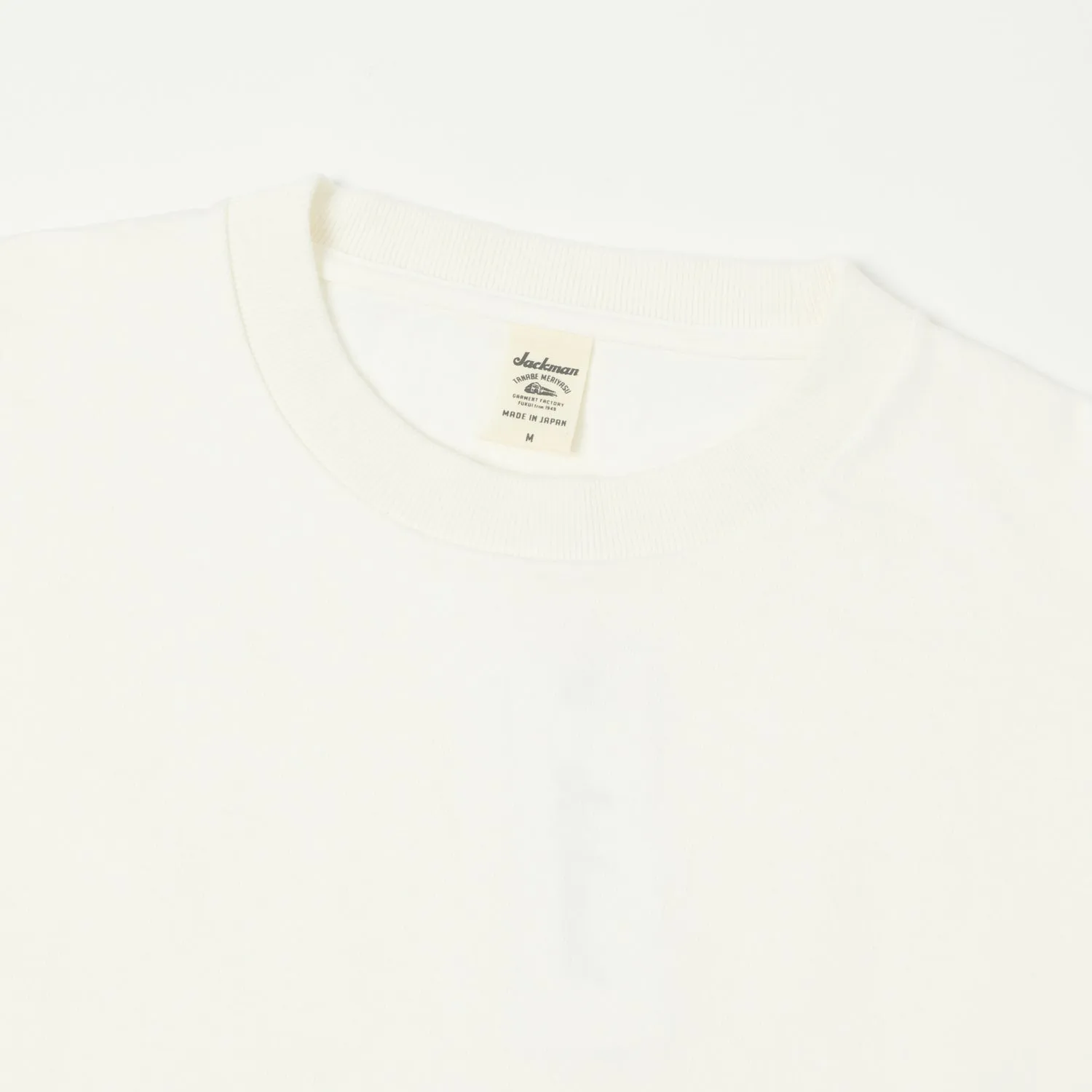 Jackman Long Sleeve Dotsume T-Shirt - Off White sold by Son of a Stag product image thumbnail 2