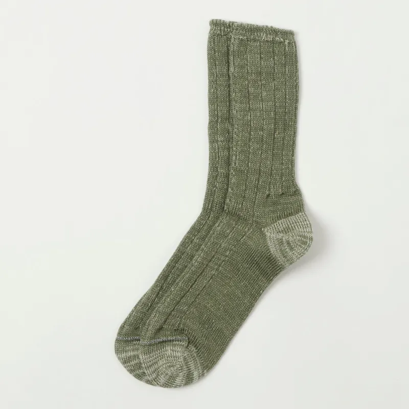 Merz b. Schwanen W72 Merino Wool Sock - Army Melange sold by Son of a Stag