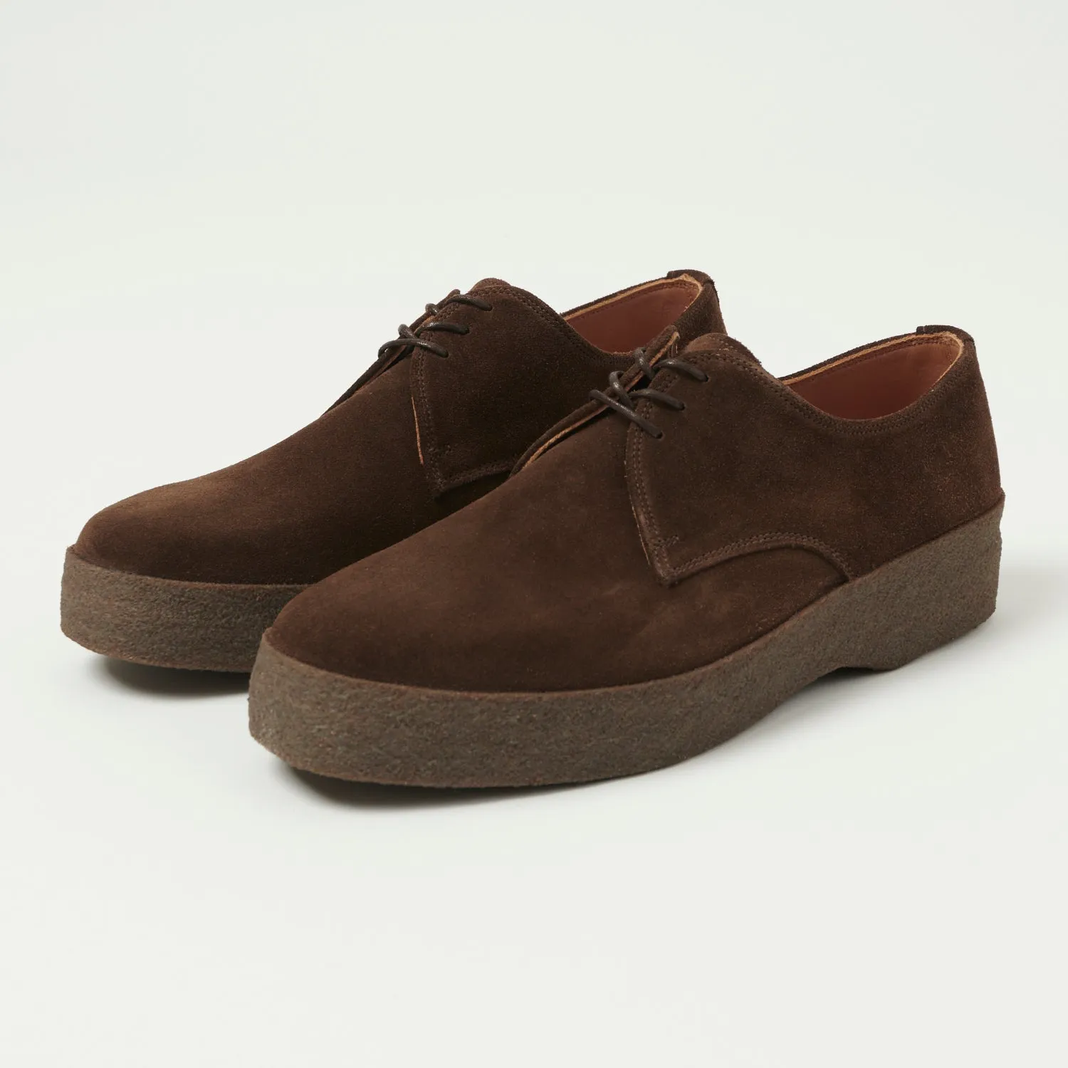 Sanders Japan Collection Brit Shoe - Chocolate Brown Suede sold by Son of a Stag