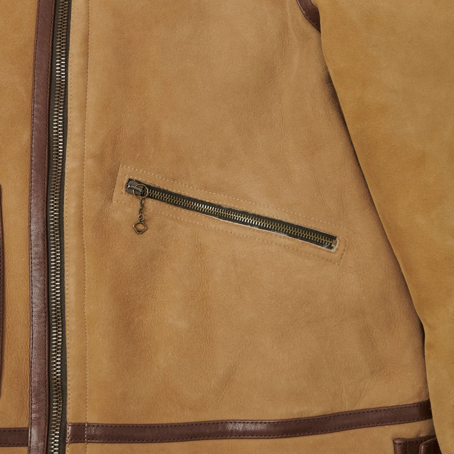 Shangri-La Heritage 'Aviatore' B-3 Shearling Flight Jacket - Sabbia sold by Son of a Stag product image thumbnail 5