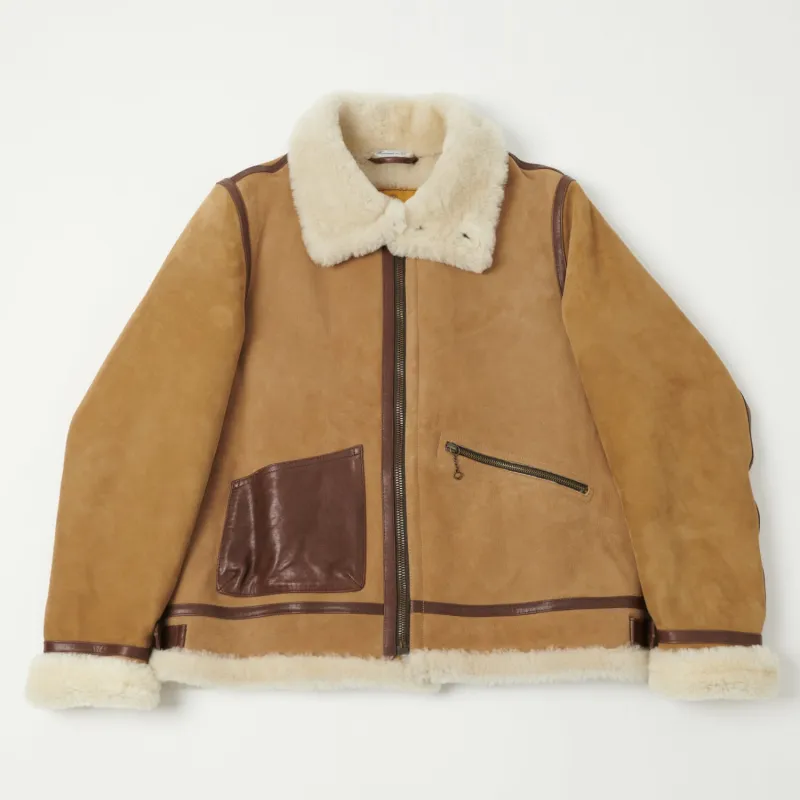 Shangri-La Heritage 'Aviatore' B-3 Shearling Flight Jacket - Sabbia sold by Son of a Stag