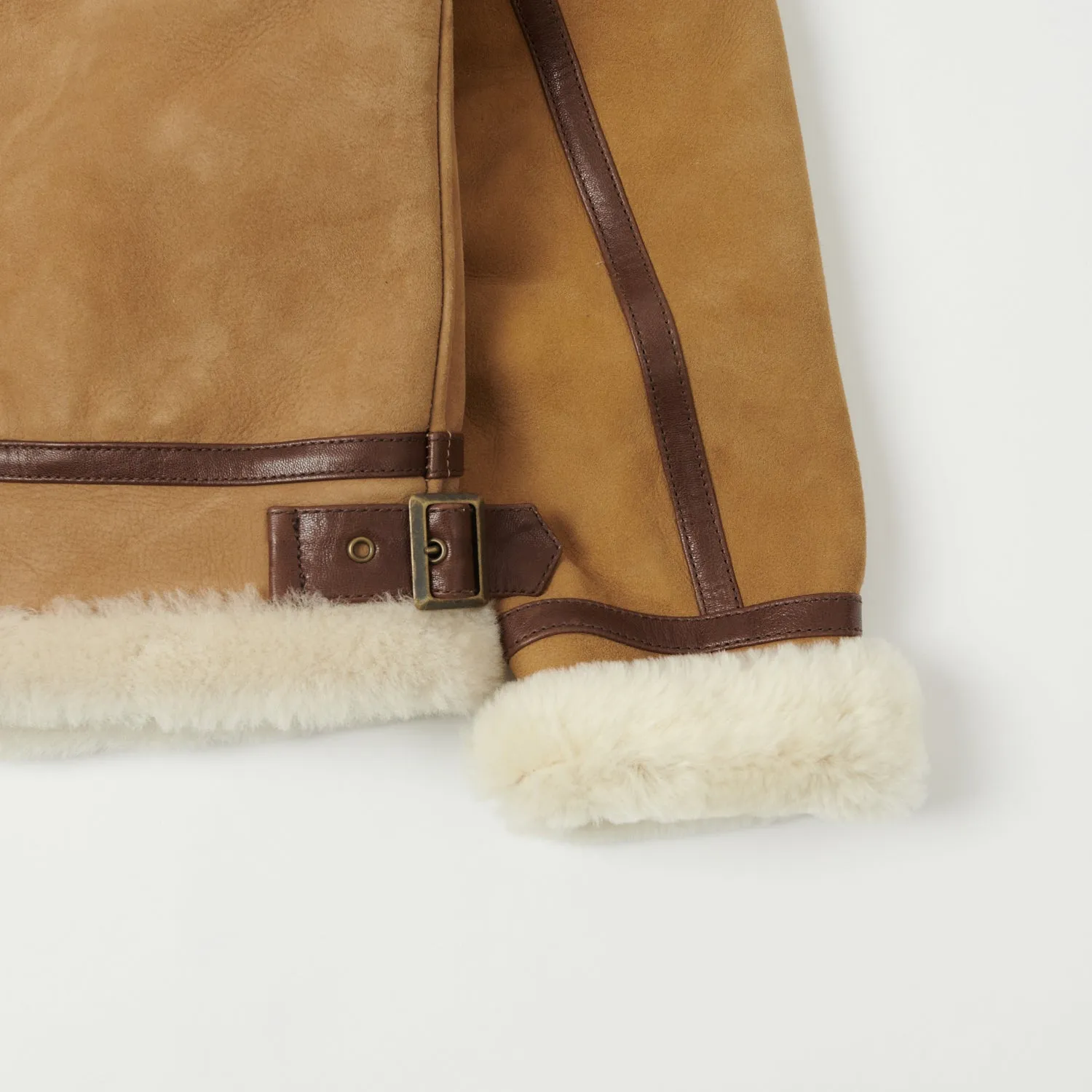 Shangri-La Heritage 'Aviatore' B-3 Shearling Flight Jacket - Sabbia sold by Son of a Stag product image thumbnail 4