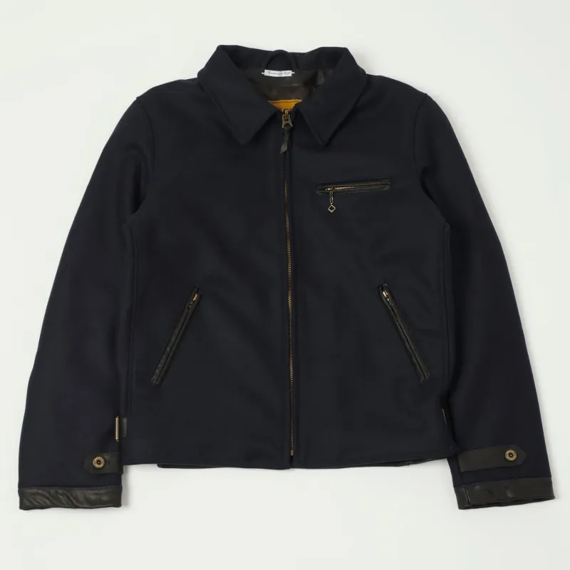 Shangri-La Heritage 'Varenne' Melton Wool Jacket - Navy Blue sold by Son of a Stag