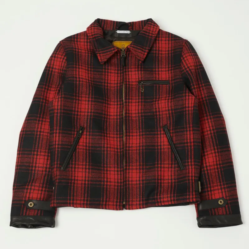 Shangri-La Heritage 'Varenne' Melton Wool Jacket - Red Tartan made by Son of a Stag