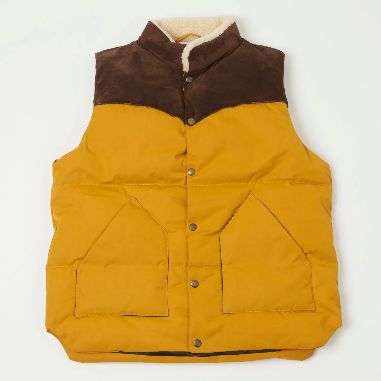 Shangri-La Heritage 'Bivacco' Western Down Vest - Yellow sold by Son of a Stag