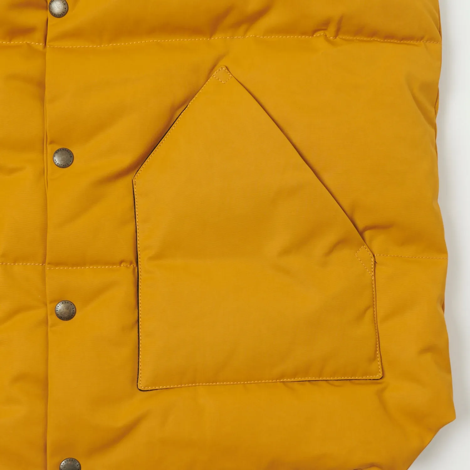 Shangri-La Heritage 'Bivacco' Western Down Vest - Yellow sold by Son of a Stag product image thumbnail 3