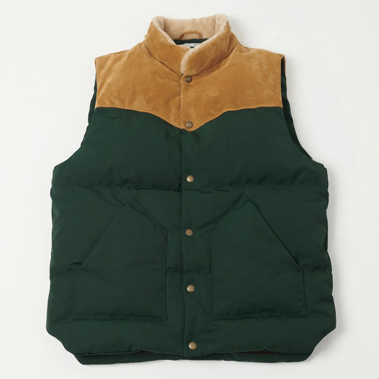 Shangri-La Heritage 'Bivacco' Western Down Vest - Forest Green sold by Son of a Stag