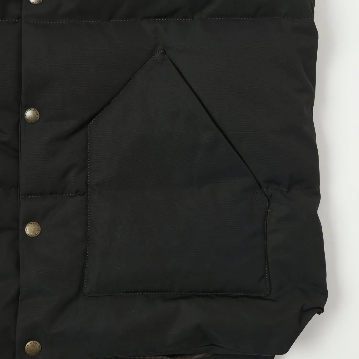 Shangri-La Heritage 'Bivacco' Western Down Vest - Black/Beige sold by Son of a Stag product image thumbnail 3