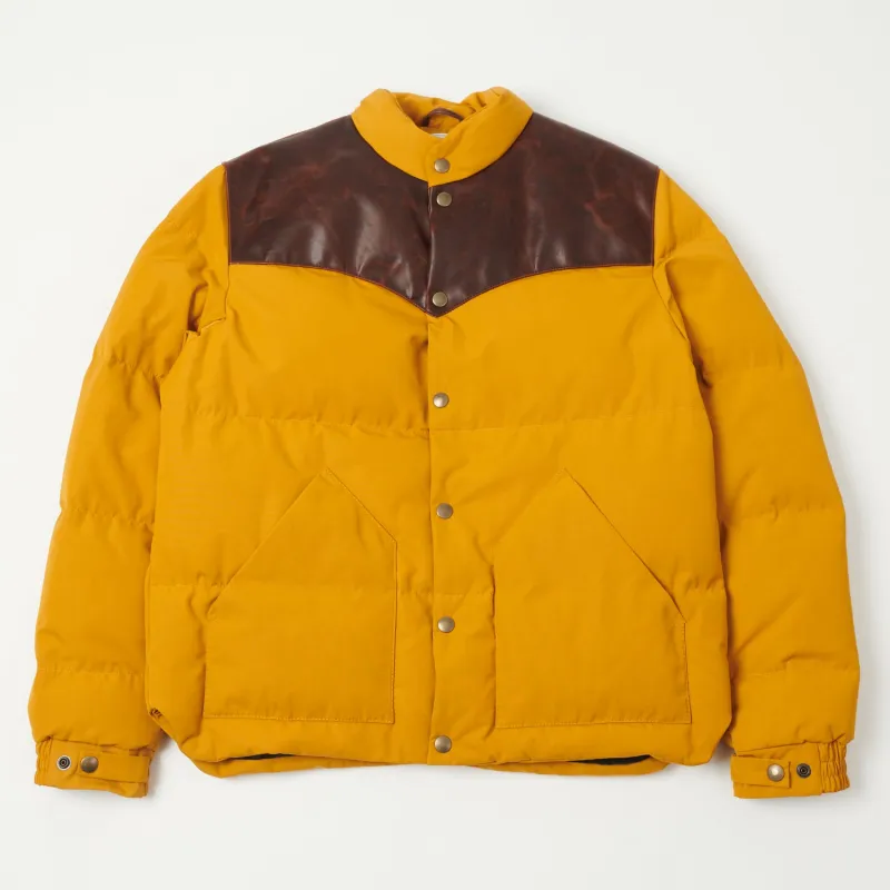Shangri-La Heritage 'Bivacco' Western Down Jacket - Yellow sold by Son of a Stag