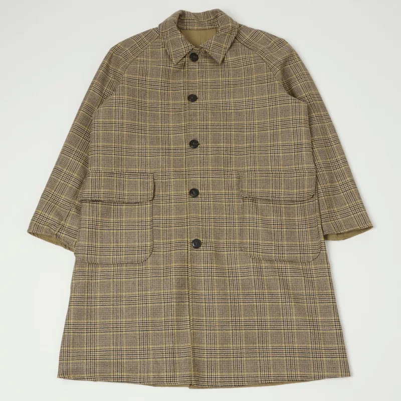 East Harbour Surplus 'Benson' Reversible Trench Coat - Tan/Check made by East Harbour Surplus