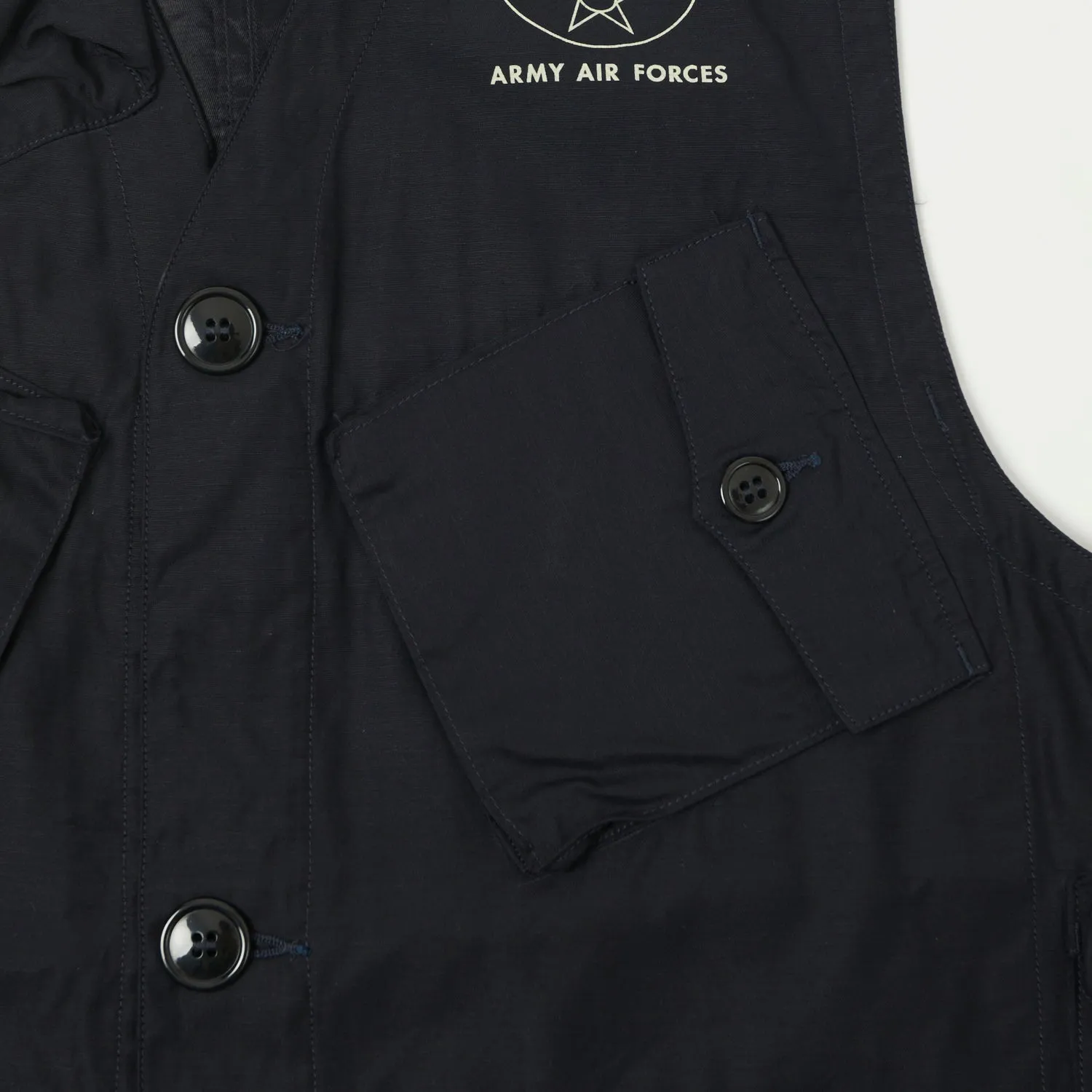 Buzz Rickson's U.S. Army C-1 Civilian Vest - Navy sold by Son of a Stag product image thumbnail 3