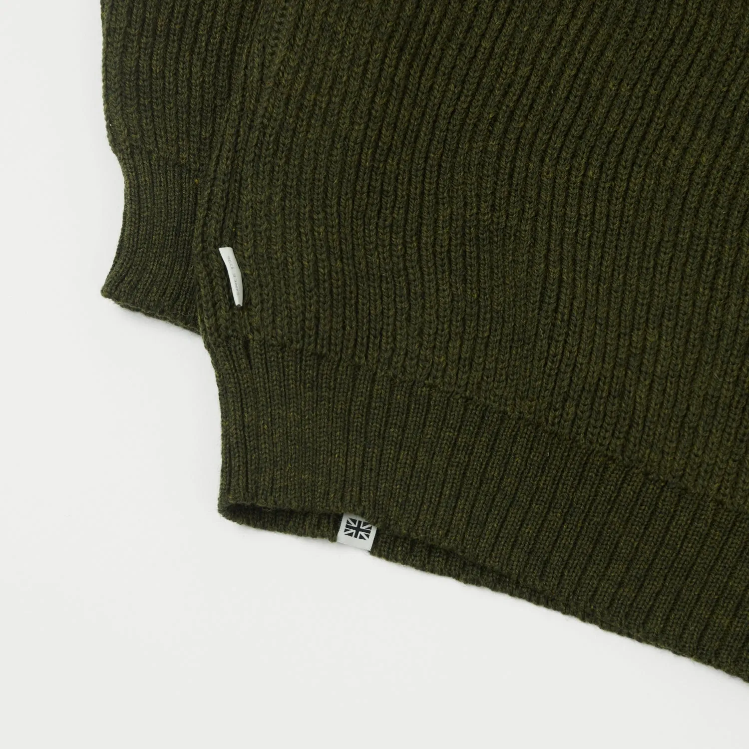 Peregrine Ford Crew Neck Jumper - Olive sold by Son of a Stag product image thumbnail 4