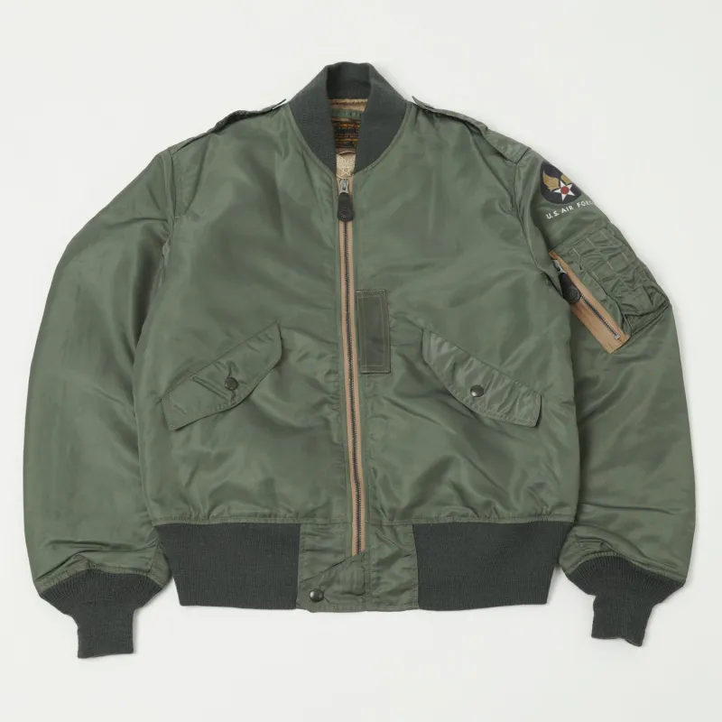 Buzz Rickson's L-2B 'Skyline' Light Weight Flight Jacket - Olive sold by Son of a Stag