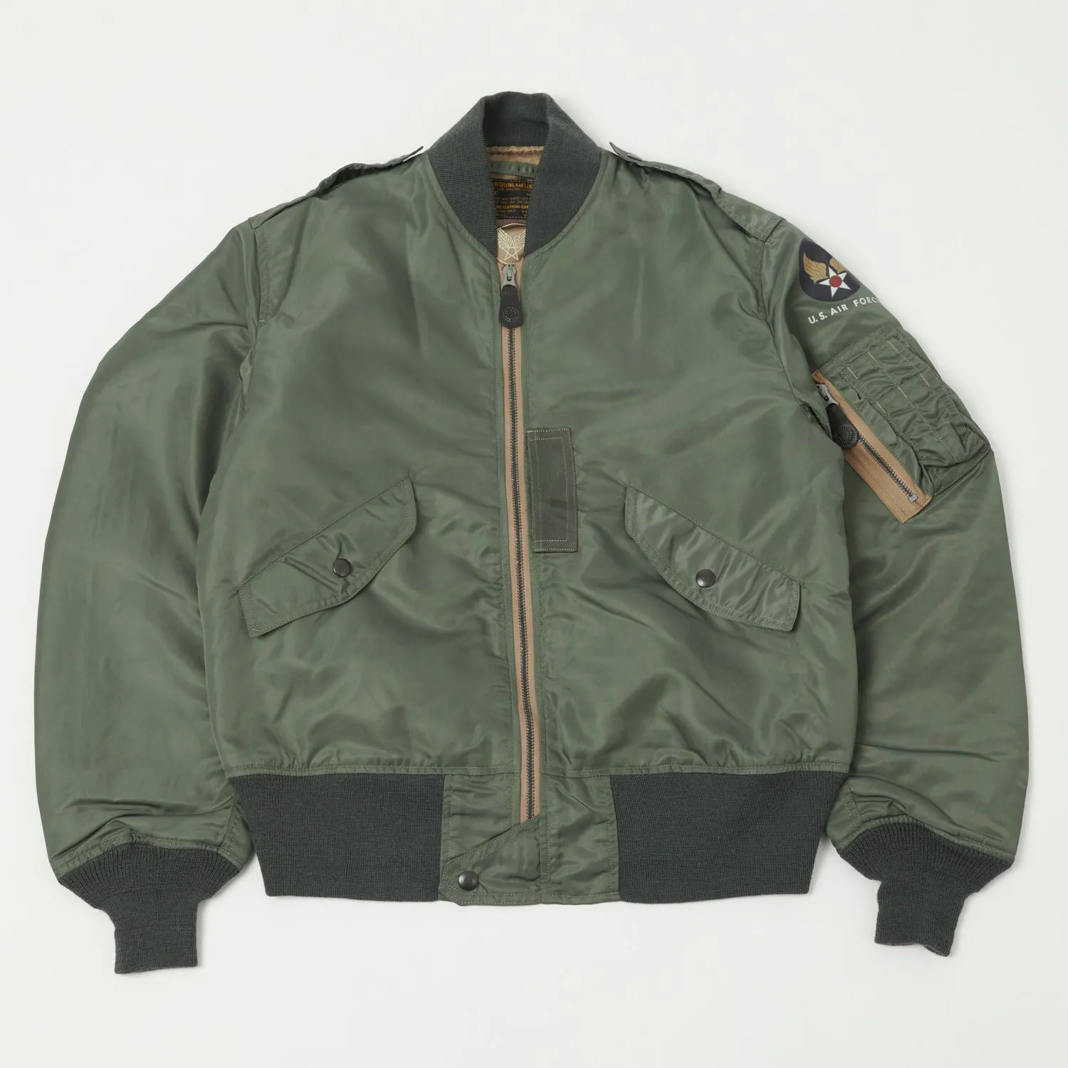 Buzz Rickson's L-2B 'Skyline' Light Weight Flight Jacket - Olive sold by Son of a Stag