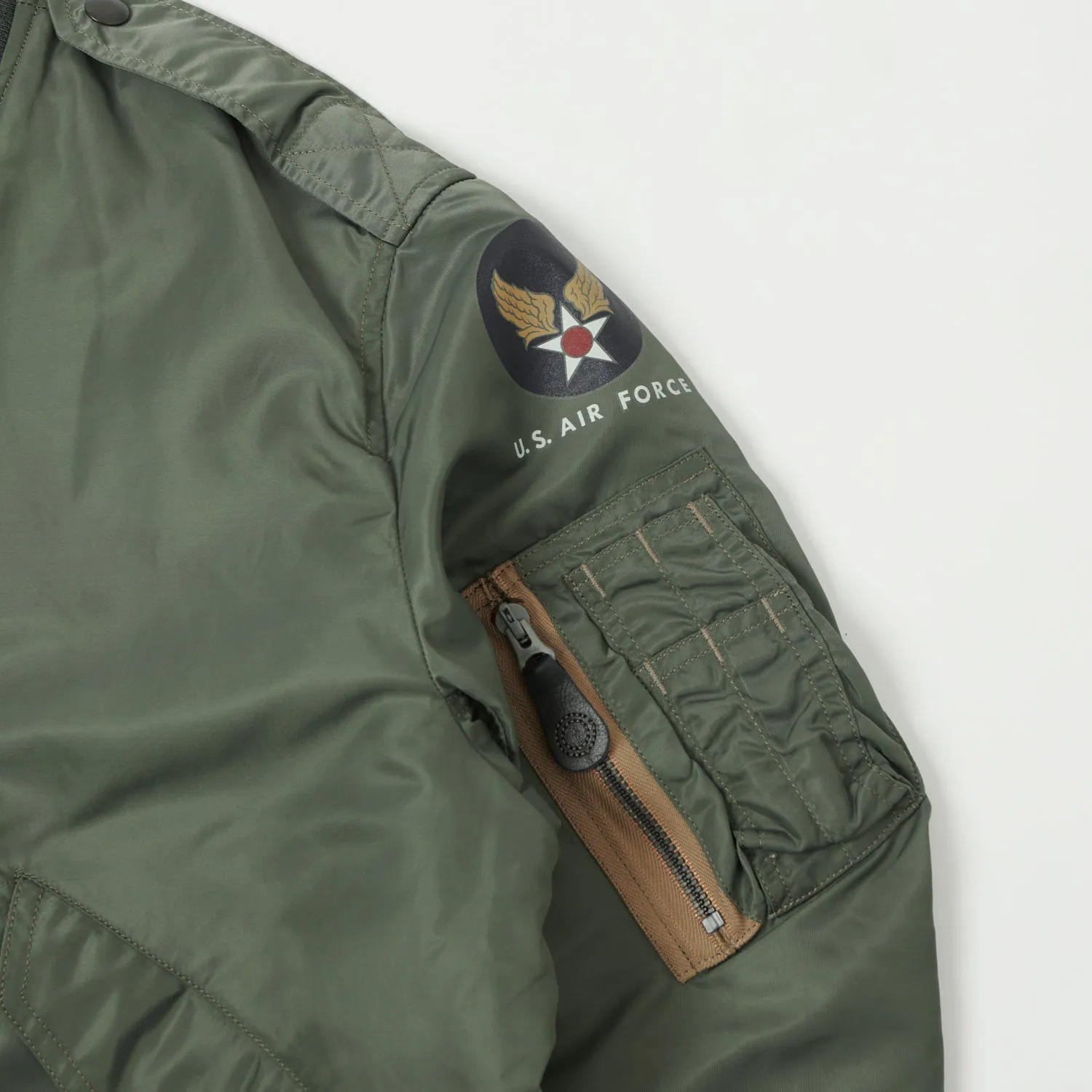 Buzz Rickson's L-2B 'Skyline' Light Weight Flight Jacket - Olive sold by Son of a Stag product image thumbnail 3