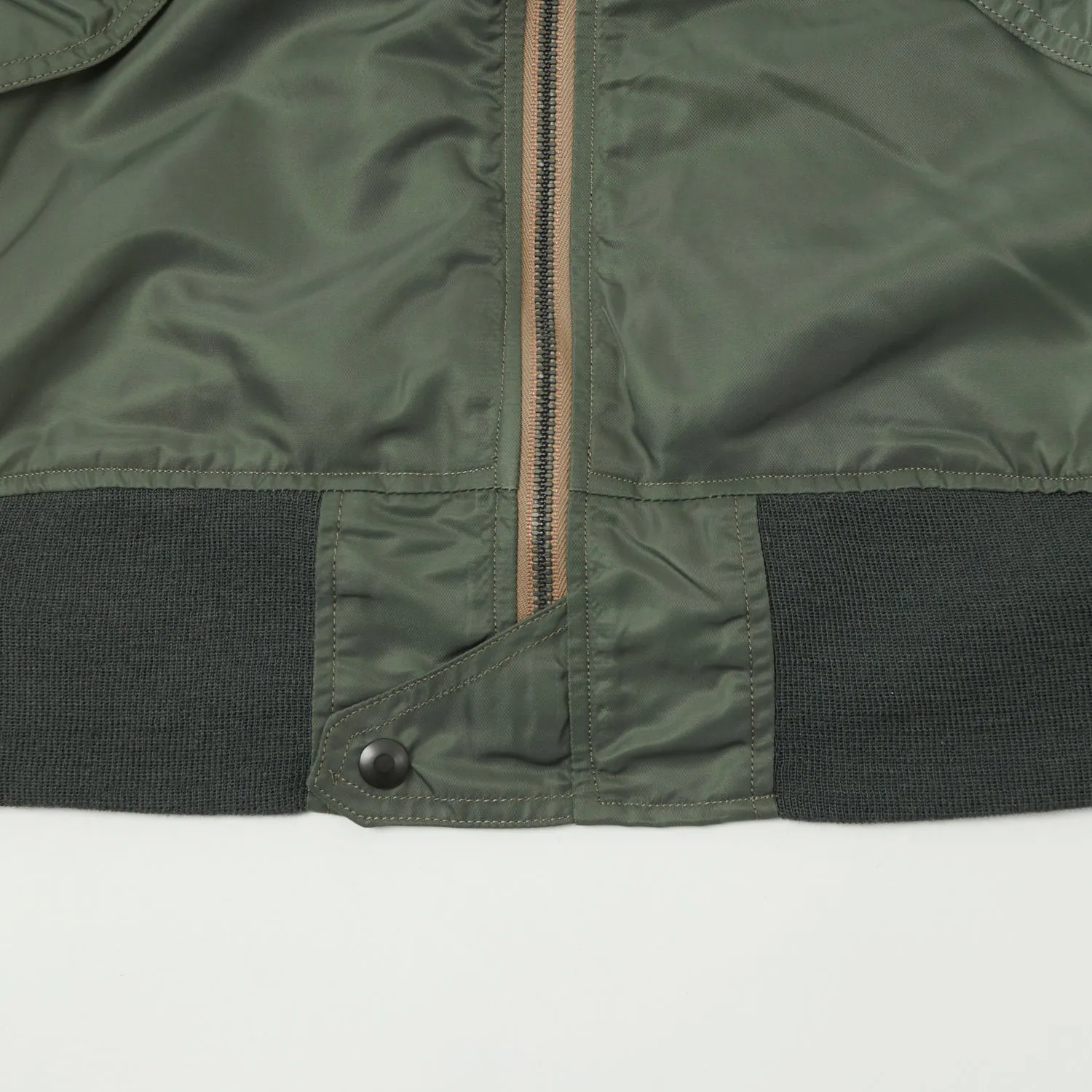 Buzz Rickson's L-2B 'Skyline' Light Weight Flight Jacket - Olive sold by Son of a Stag product image thumbnail 5