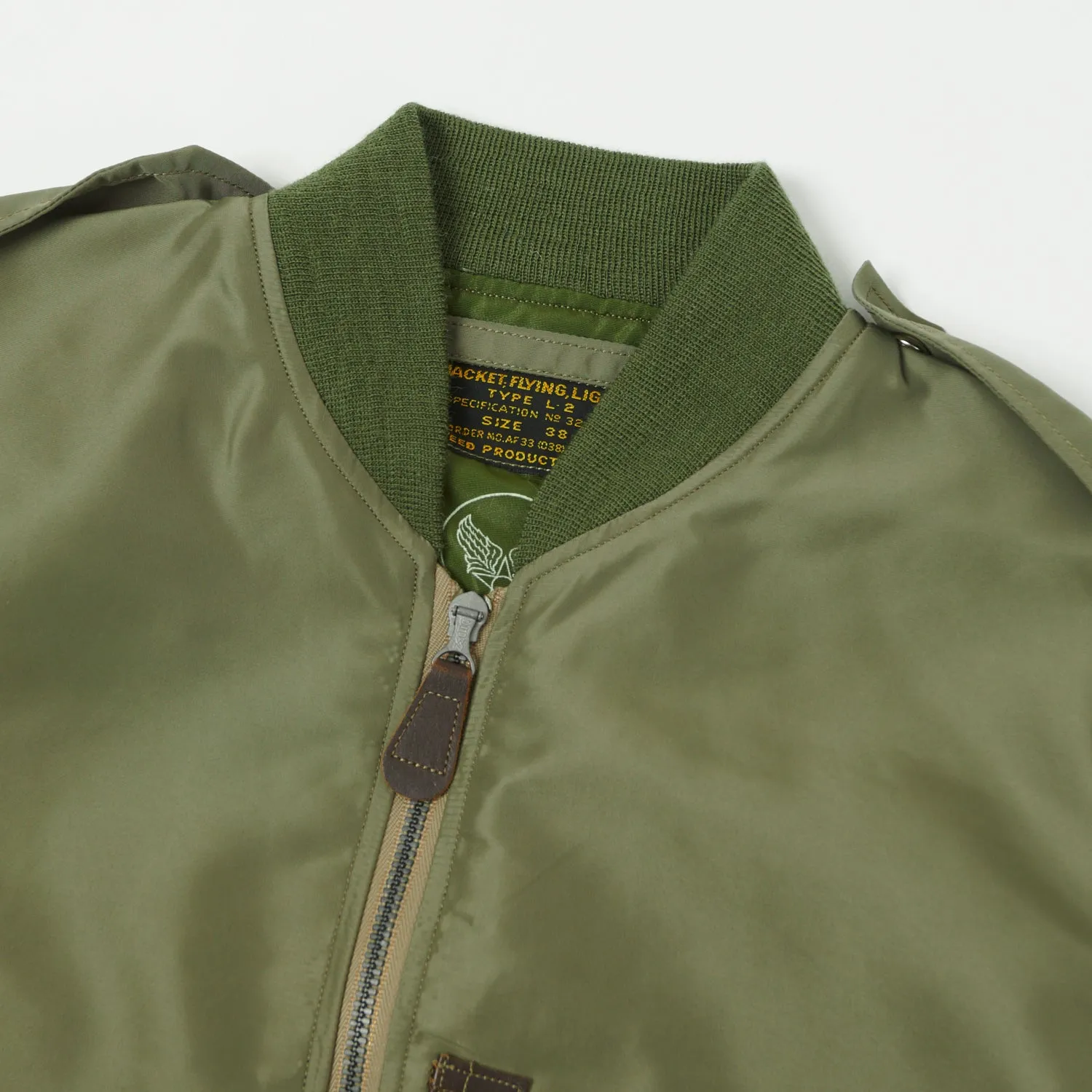 Buzz Rickson's L-2 'Reed Products Inc.' Flight Jacket - Olive Drab sold by Son of a Stag product image thumbnail 2