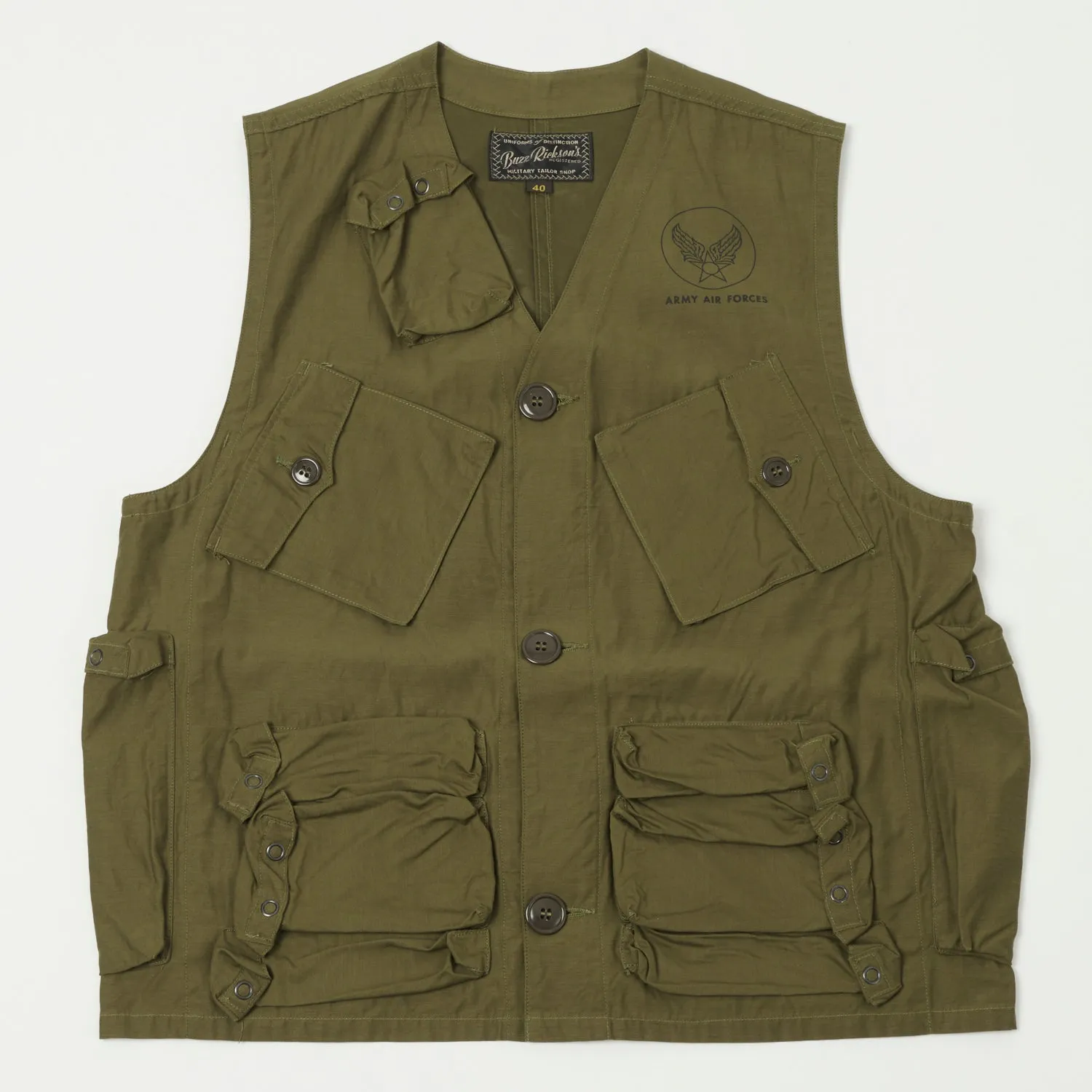 Buzz Rickson's U.S. Army C-1 Civilian Vest - Olive sold by Son of a Stag