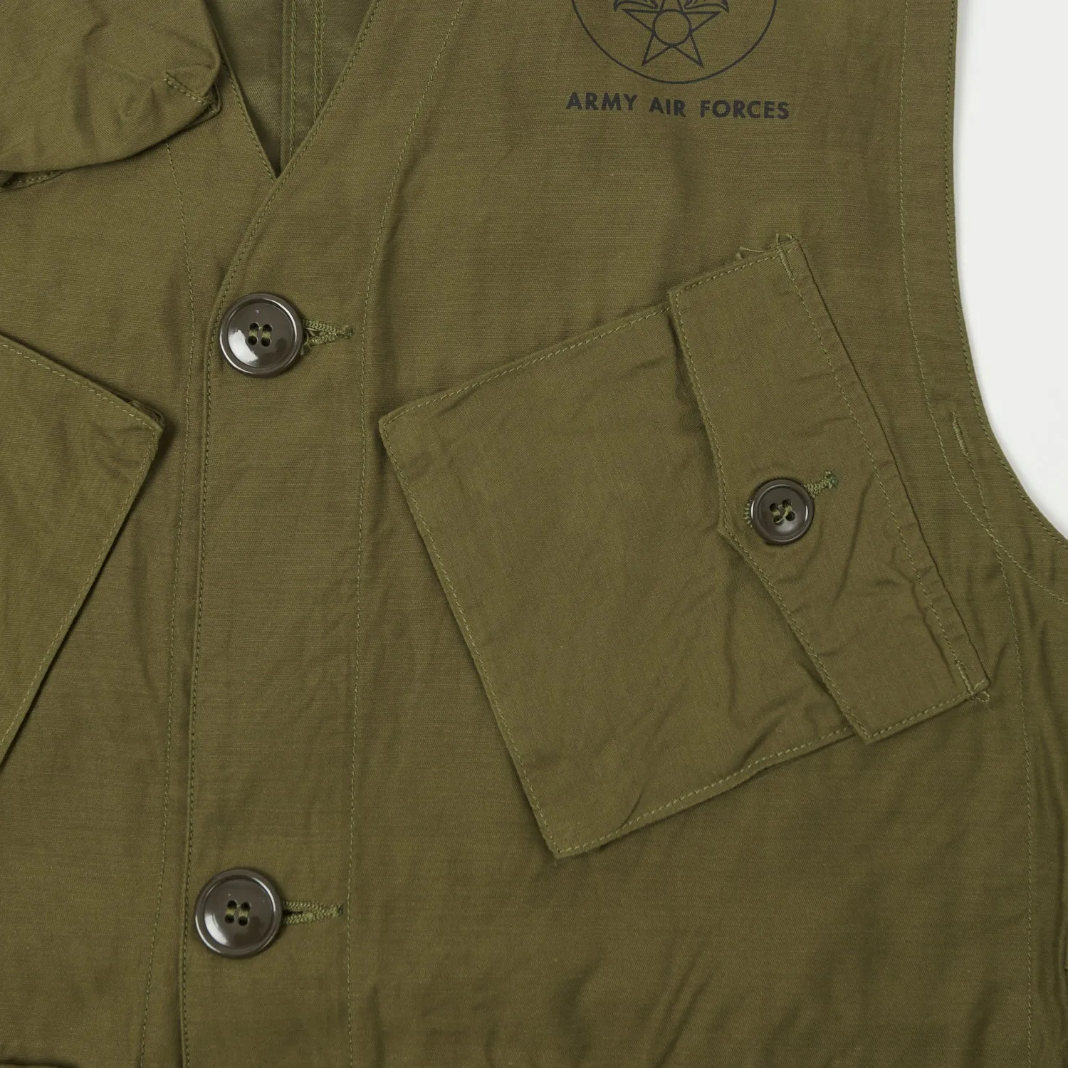 Buzz Rickson's U.S. Army C-1 Civilian Vest - Olive sold by Son of a Stag product image thumbnail 3