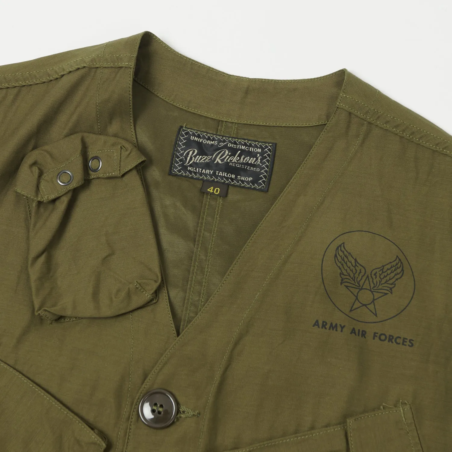 Buzz Rickson's U.S. Army C-1 Civilian Vest - Olive sold by Son of a Stag product image thumbnail 2