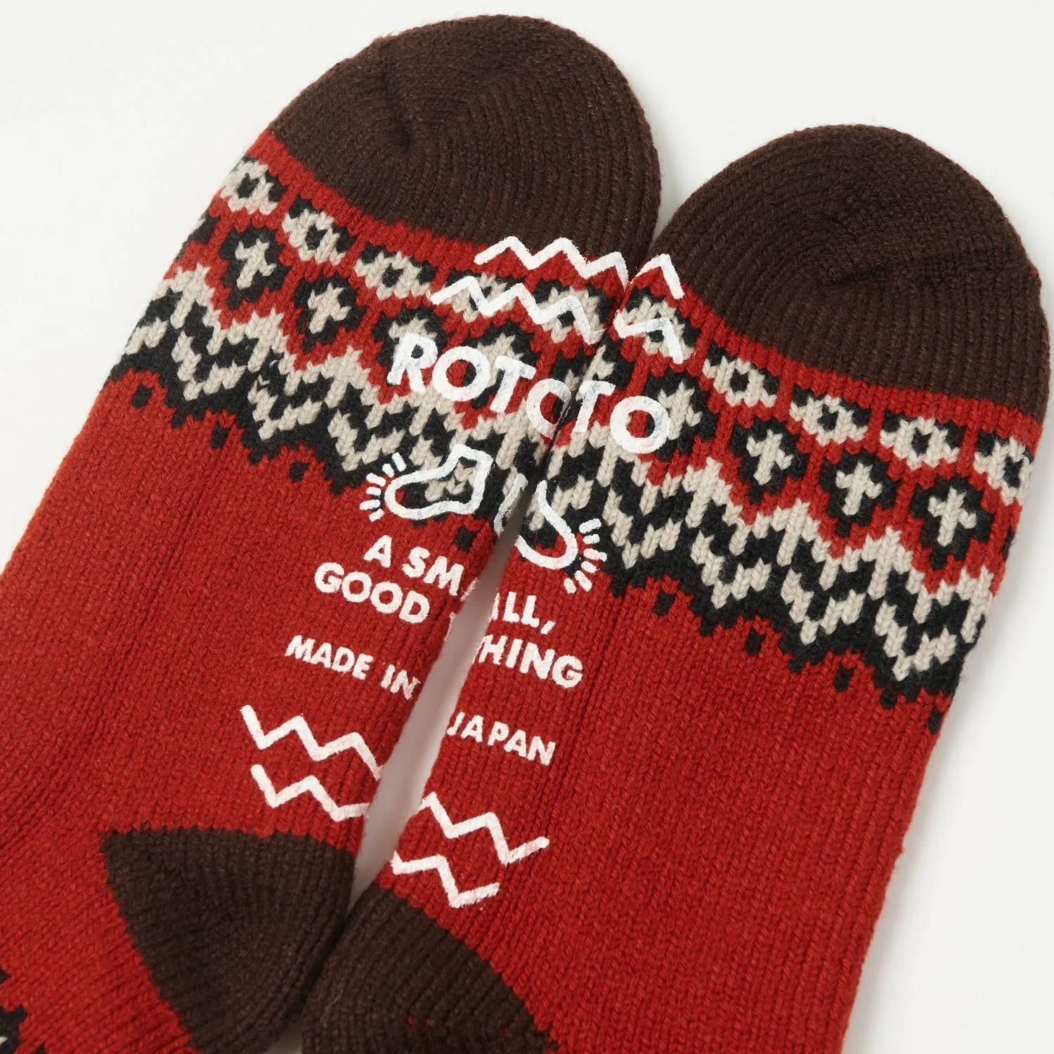 RoToTo Nordic Comfy Room Sock - Red sold by Son of a Stag product image thumbnail 2