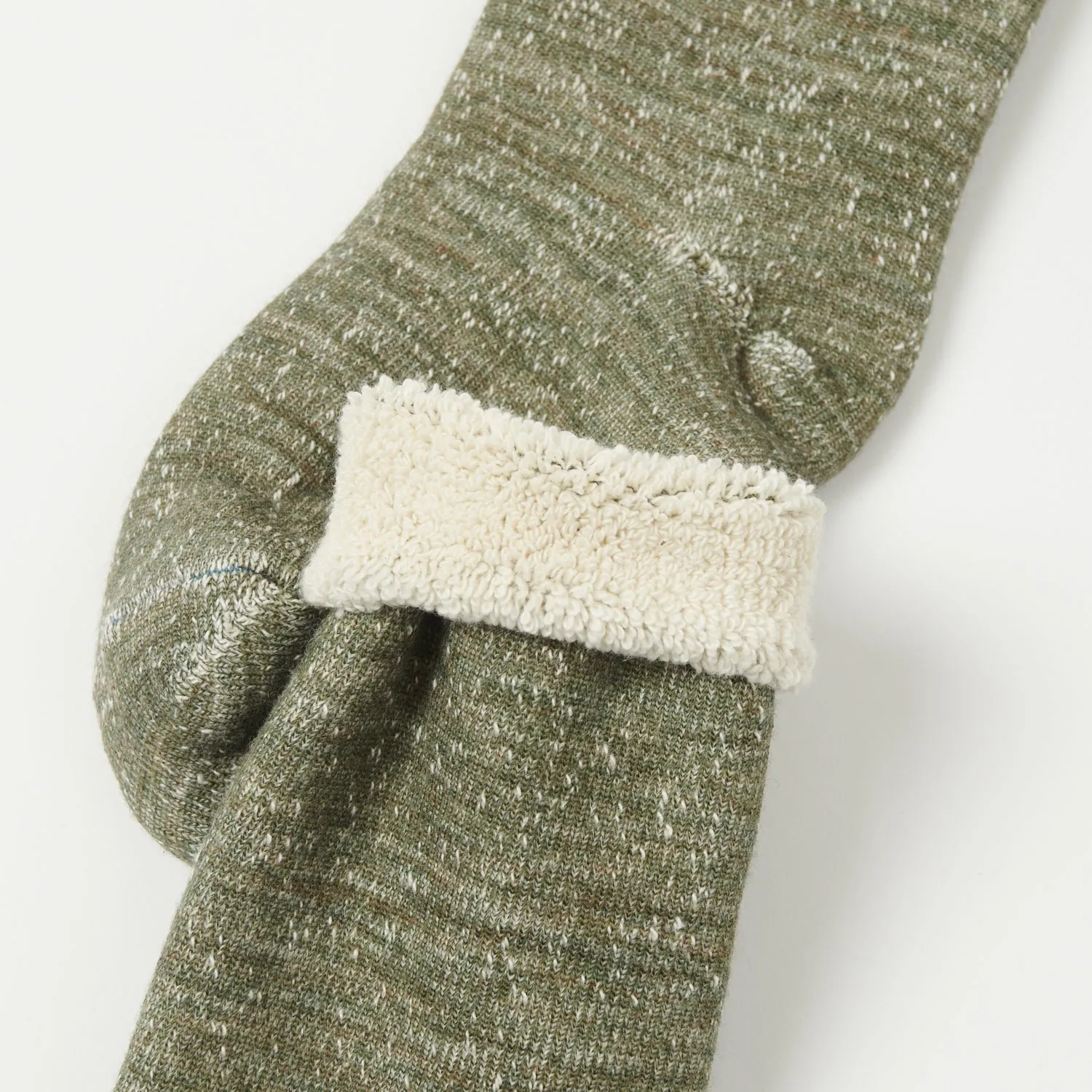 RoToTo Double Face Crew Sock - Army Green sold by Son of a Stag product image thumbnail 2