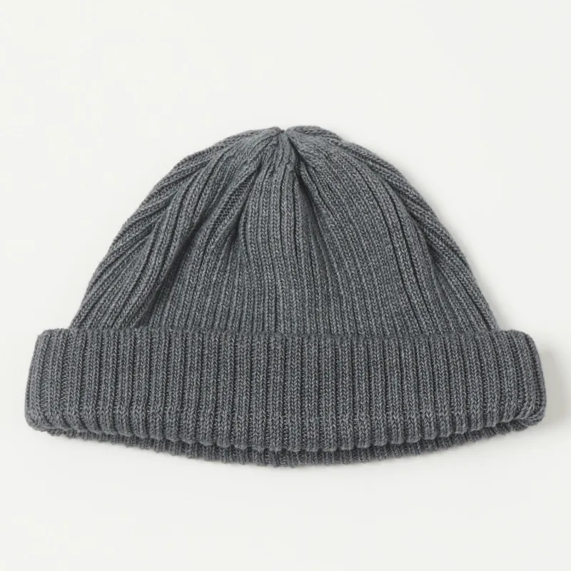 RoToTo Cotton Roll Up Beanie - Black Denim sold by Son of a Stag